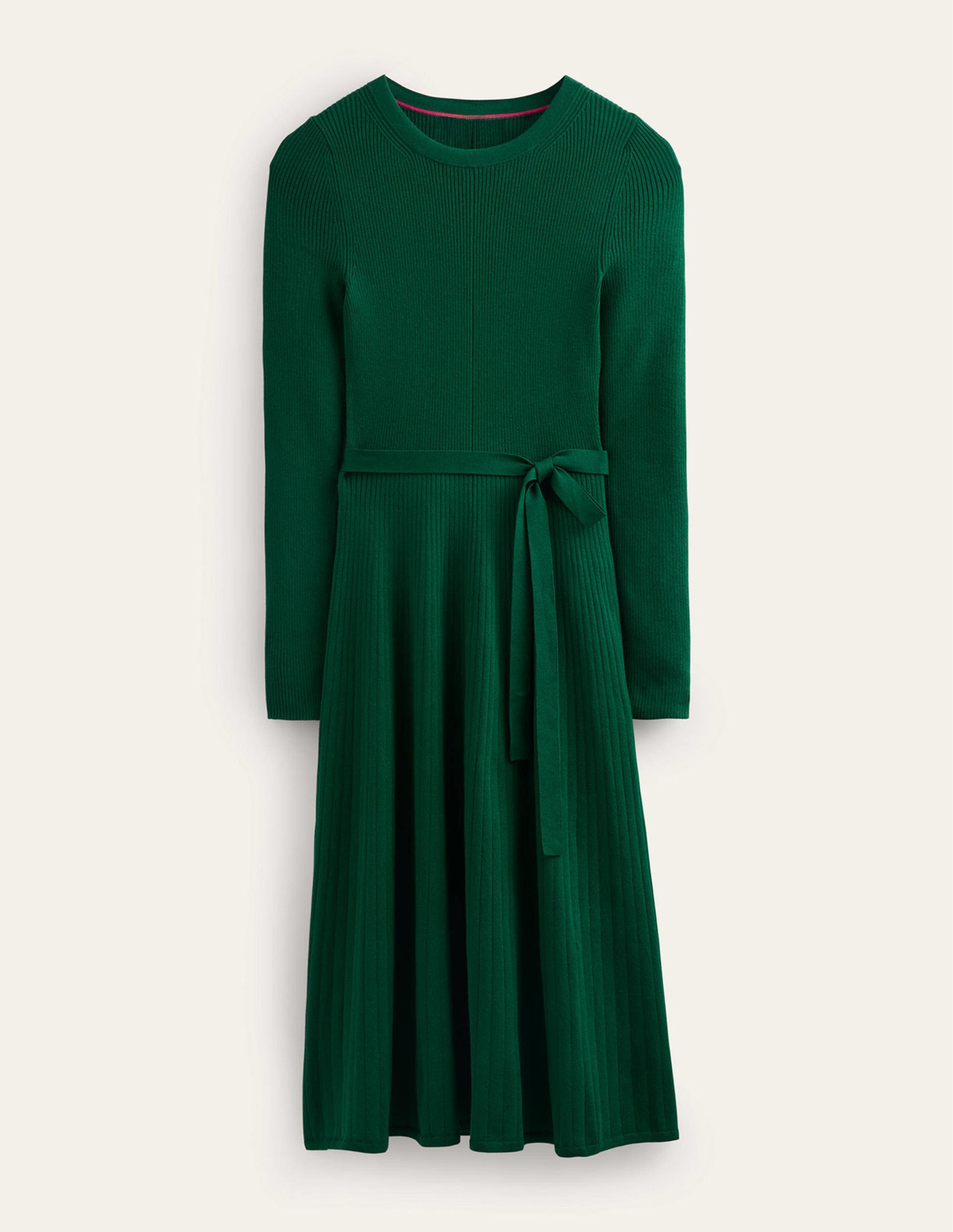 Lola Knitted Midi Dress-Emerald Green-7