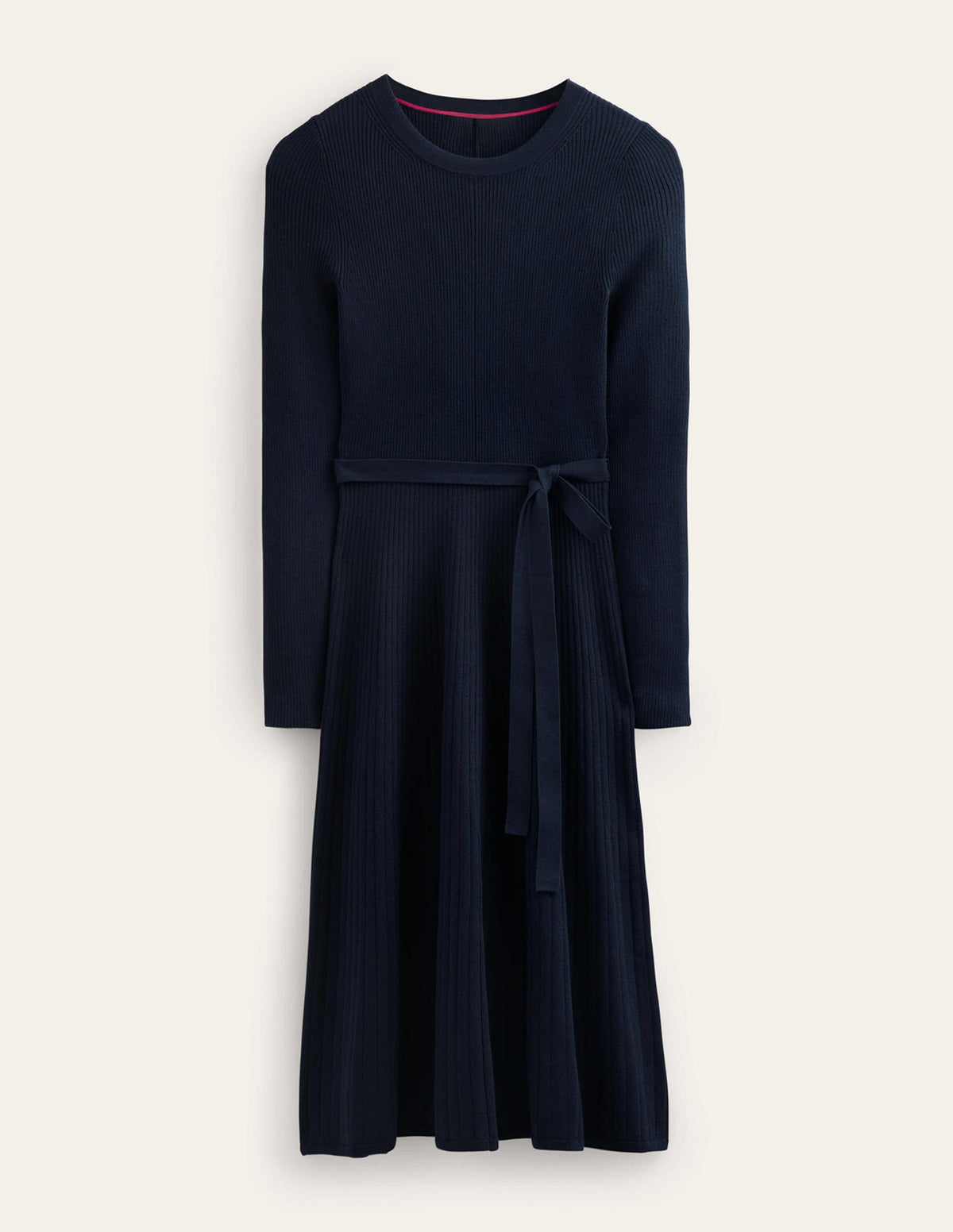 Lola Knitted Midi Dress-Navy-9