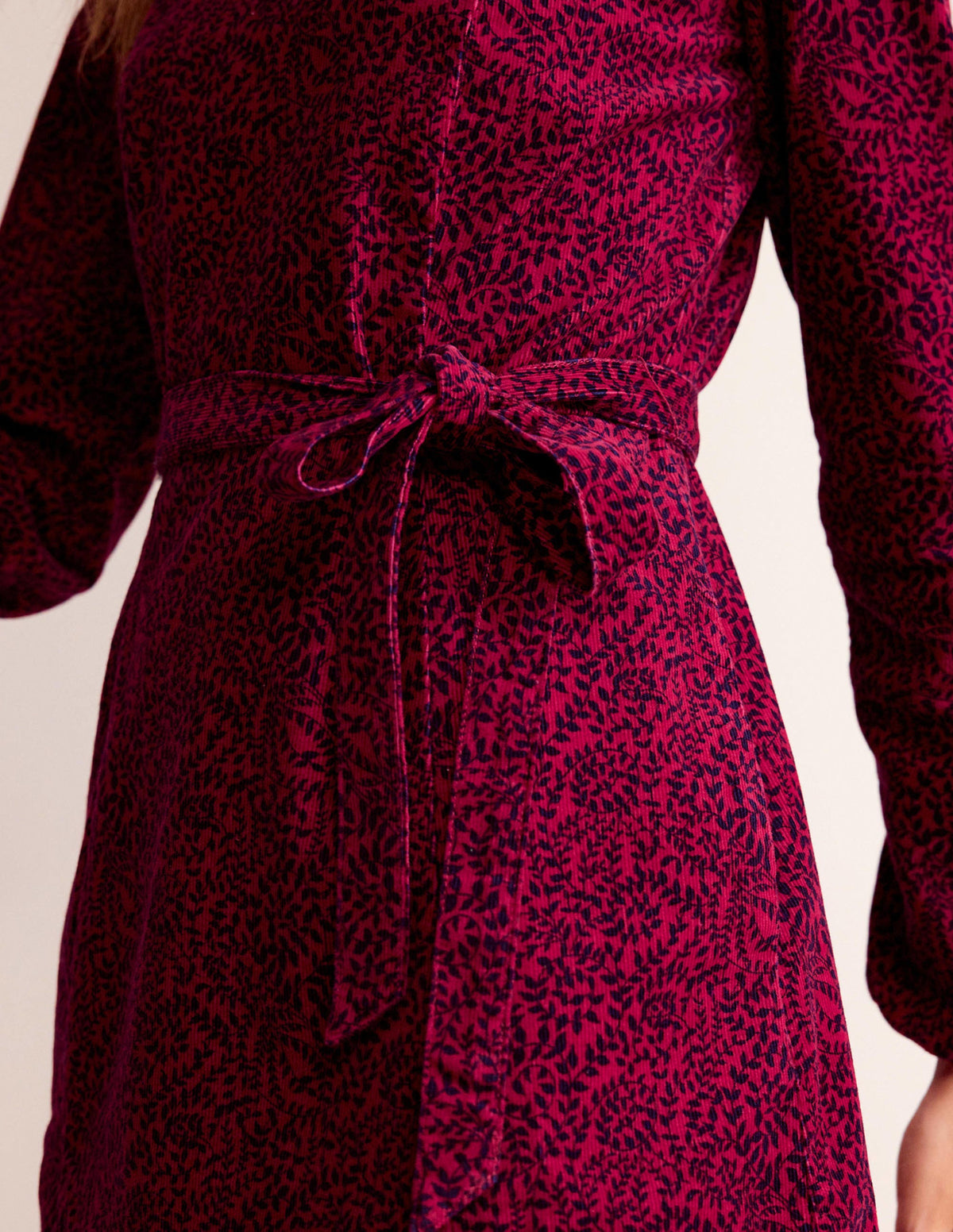 Harriet Cord Dress-Warm Cranberry, Pome Sprig - Image 2