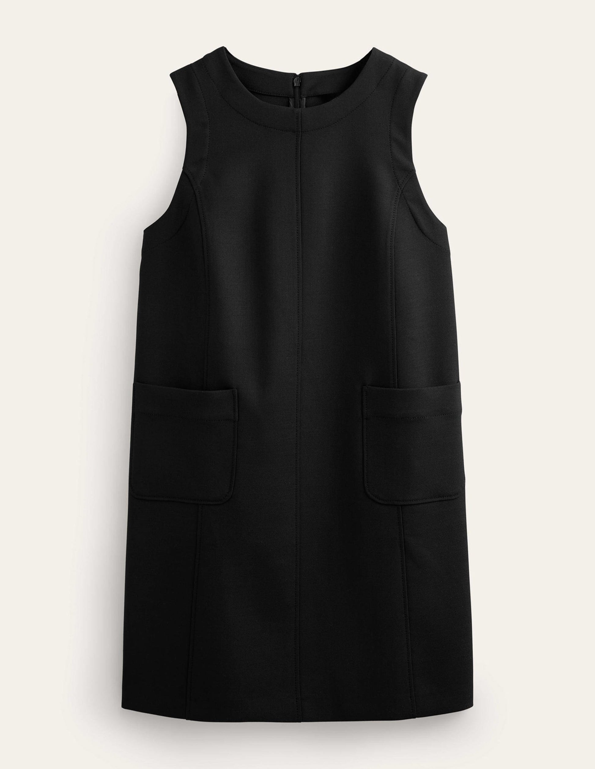 Pocket Detail Mini Shift Dress-Black-5