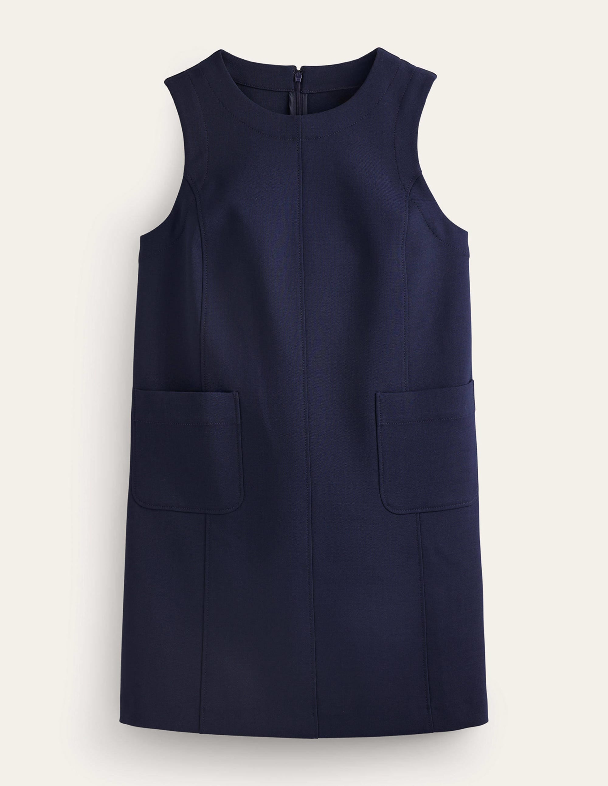Pocket Detail Mini Shift Dress-French Navy - Image 7