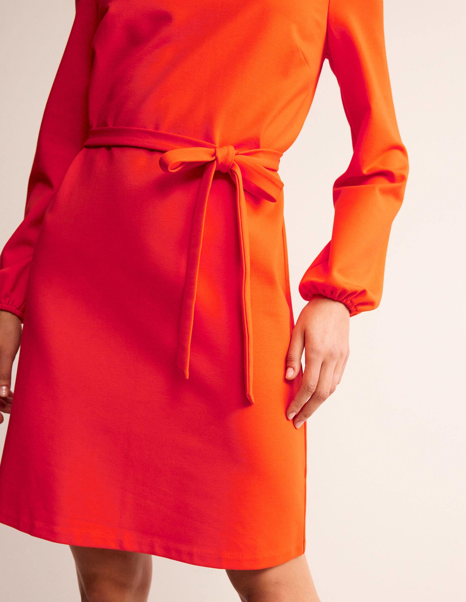 Violet Ponte Shift Dress-Fiesta Orange-2