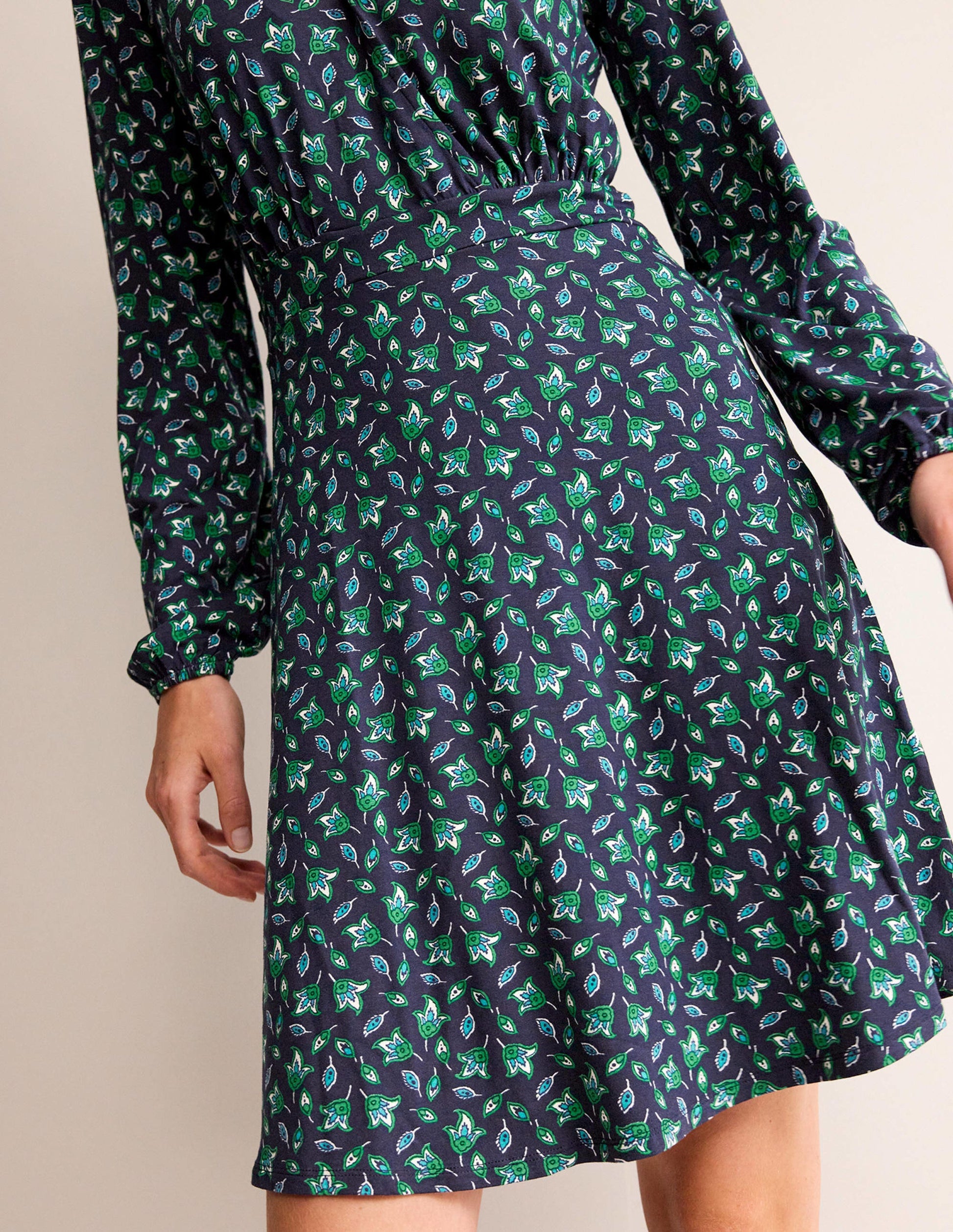 Willow Jersey Dress-French Navy, Tulip Bud-2