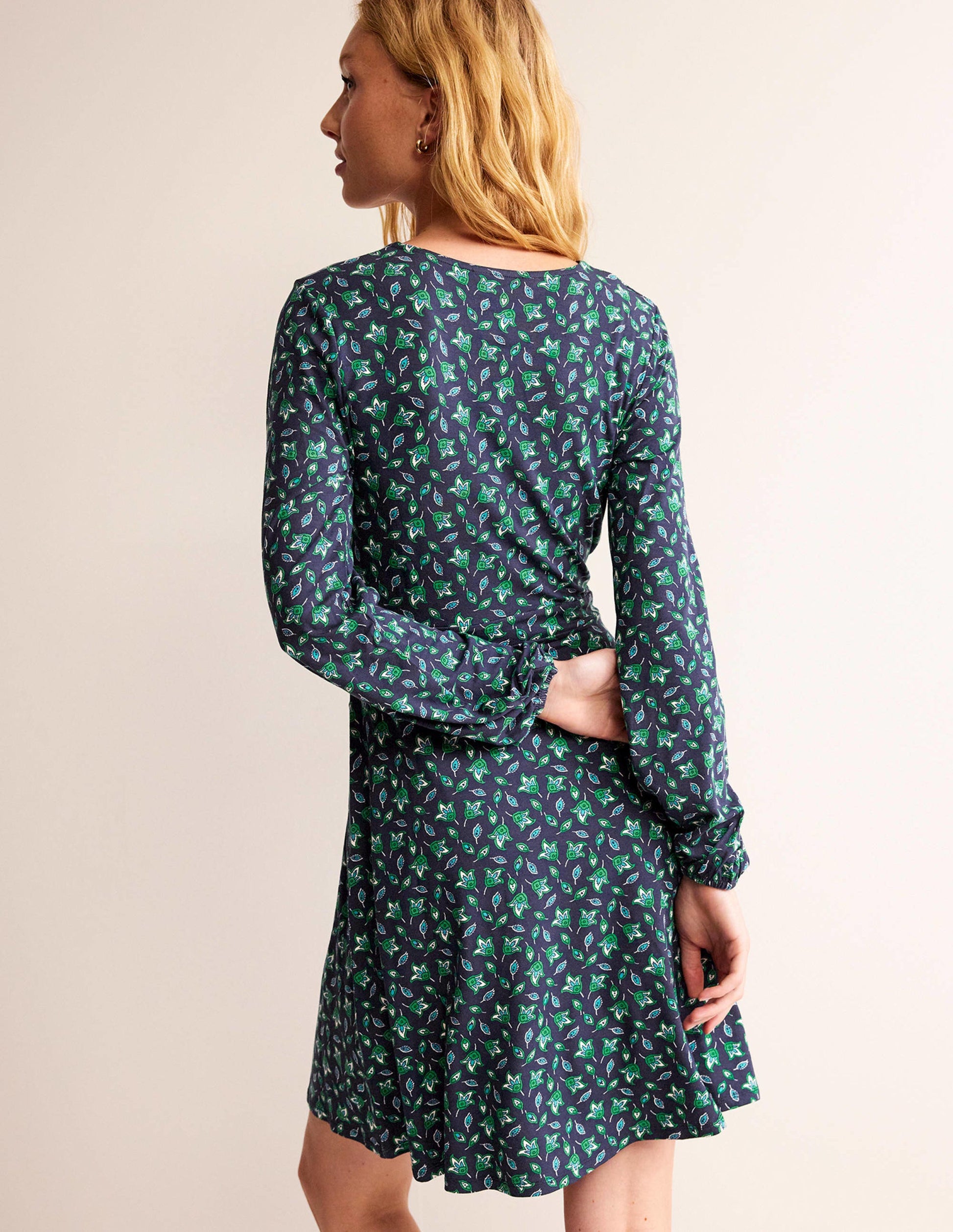 Willow Jersey Dress-French Navy, Tulip Bud-3