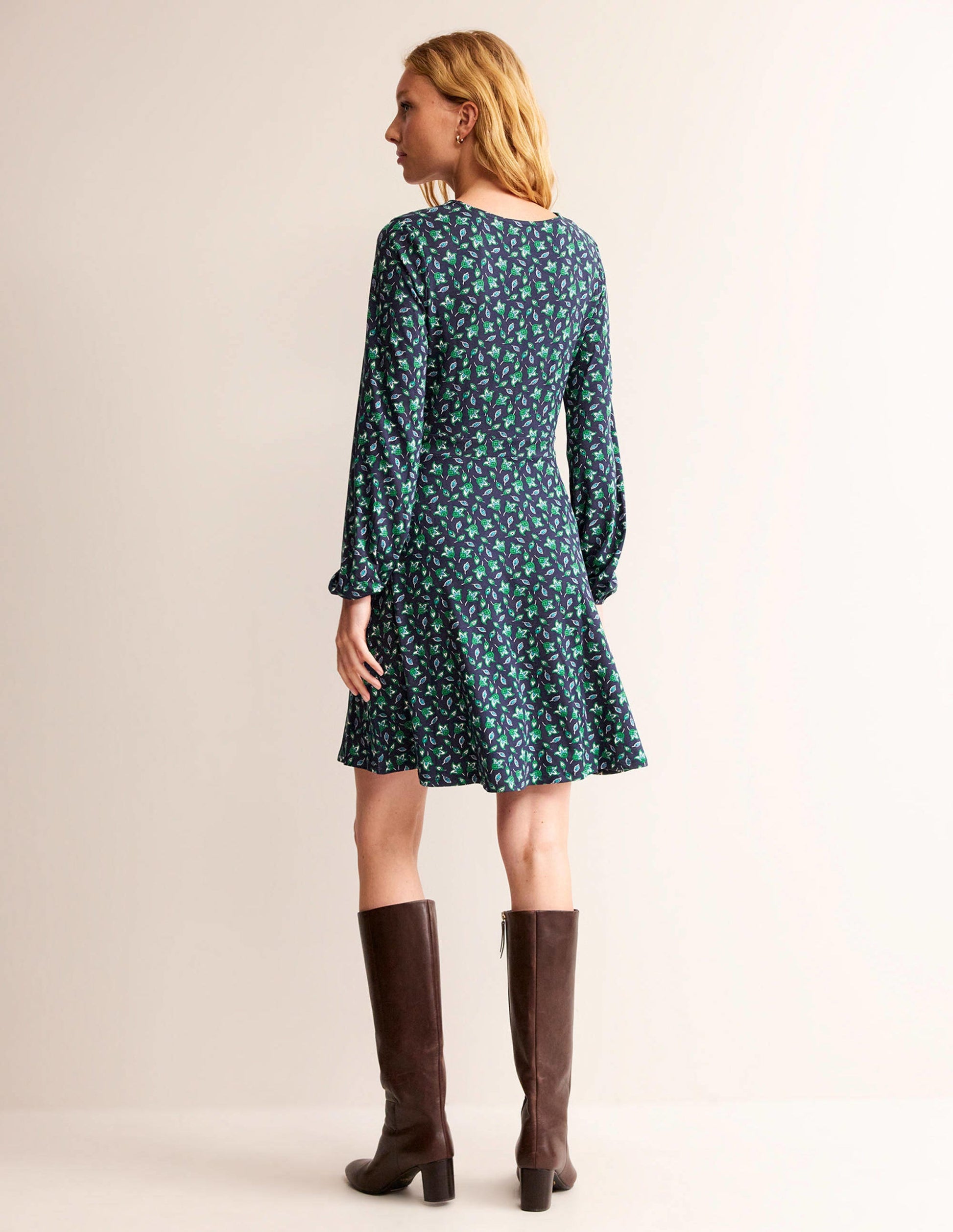 Willow Jersey Dress-French Navy, Tulip Bud-5