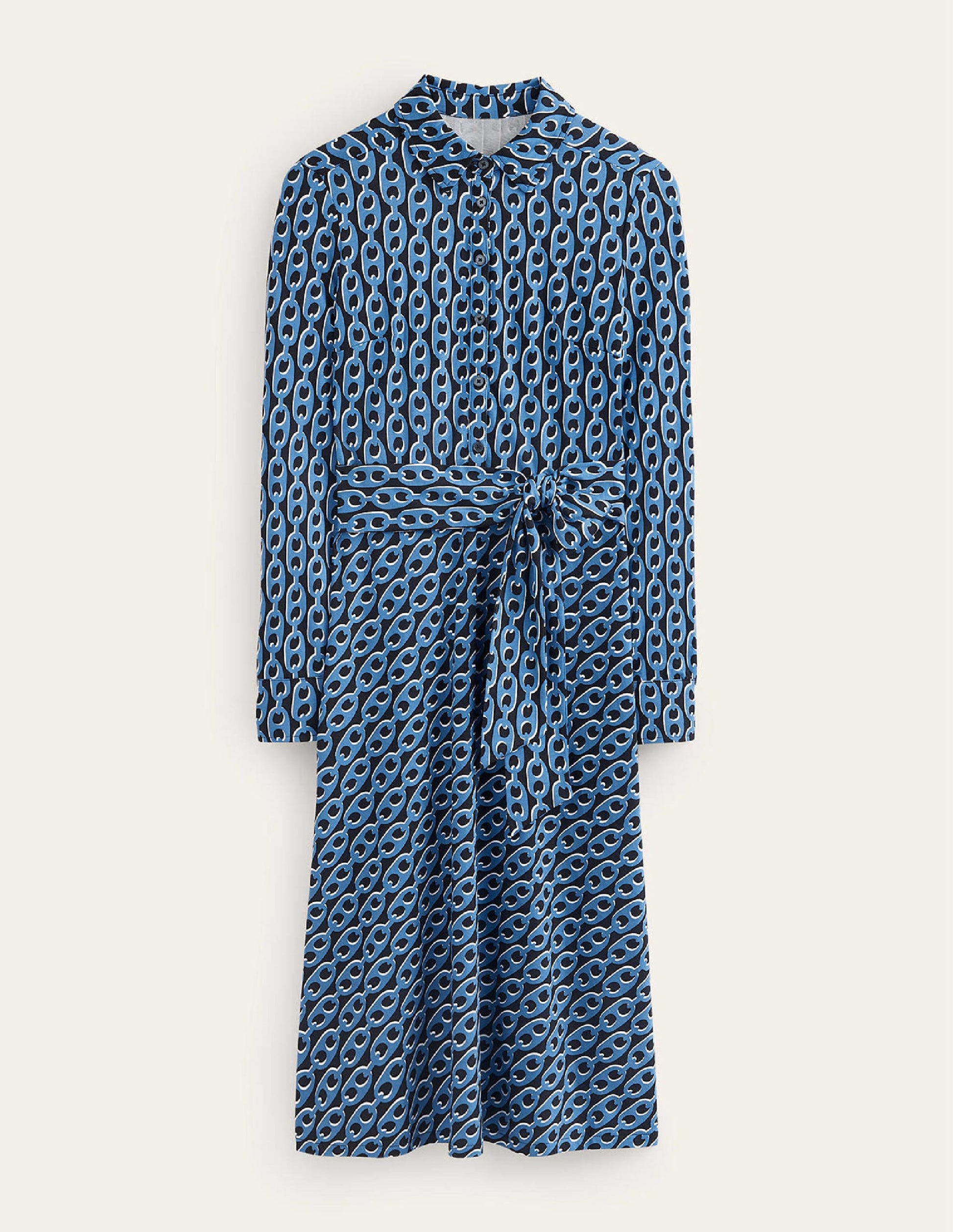 Laura Jersey Midi Shress-Azure, Geo Chain-7