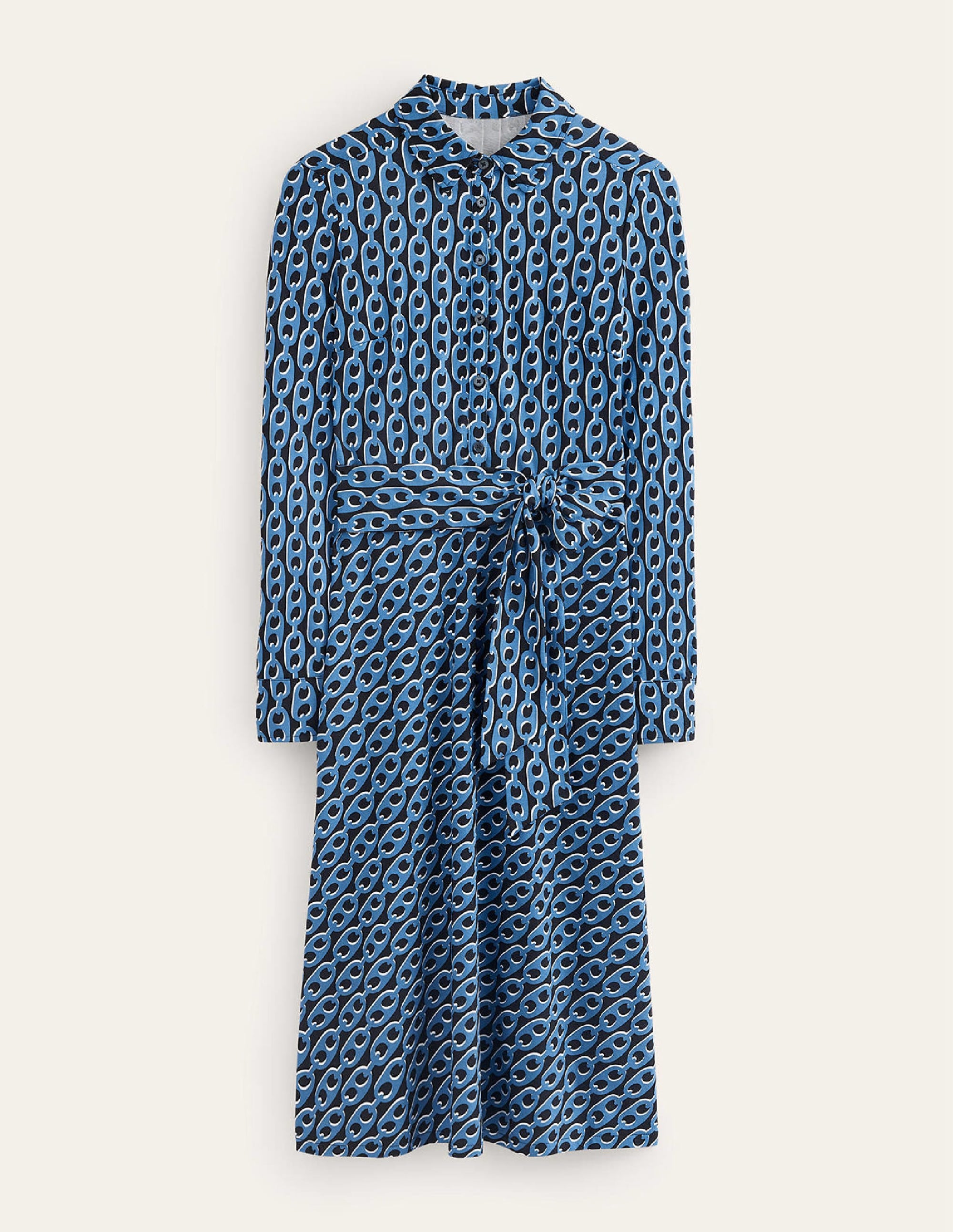 Laura Jersey Midi Shress-Azure, Geo Chain - Image 7