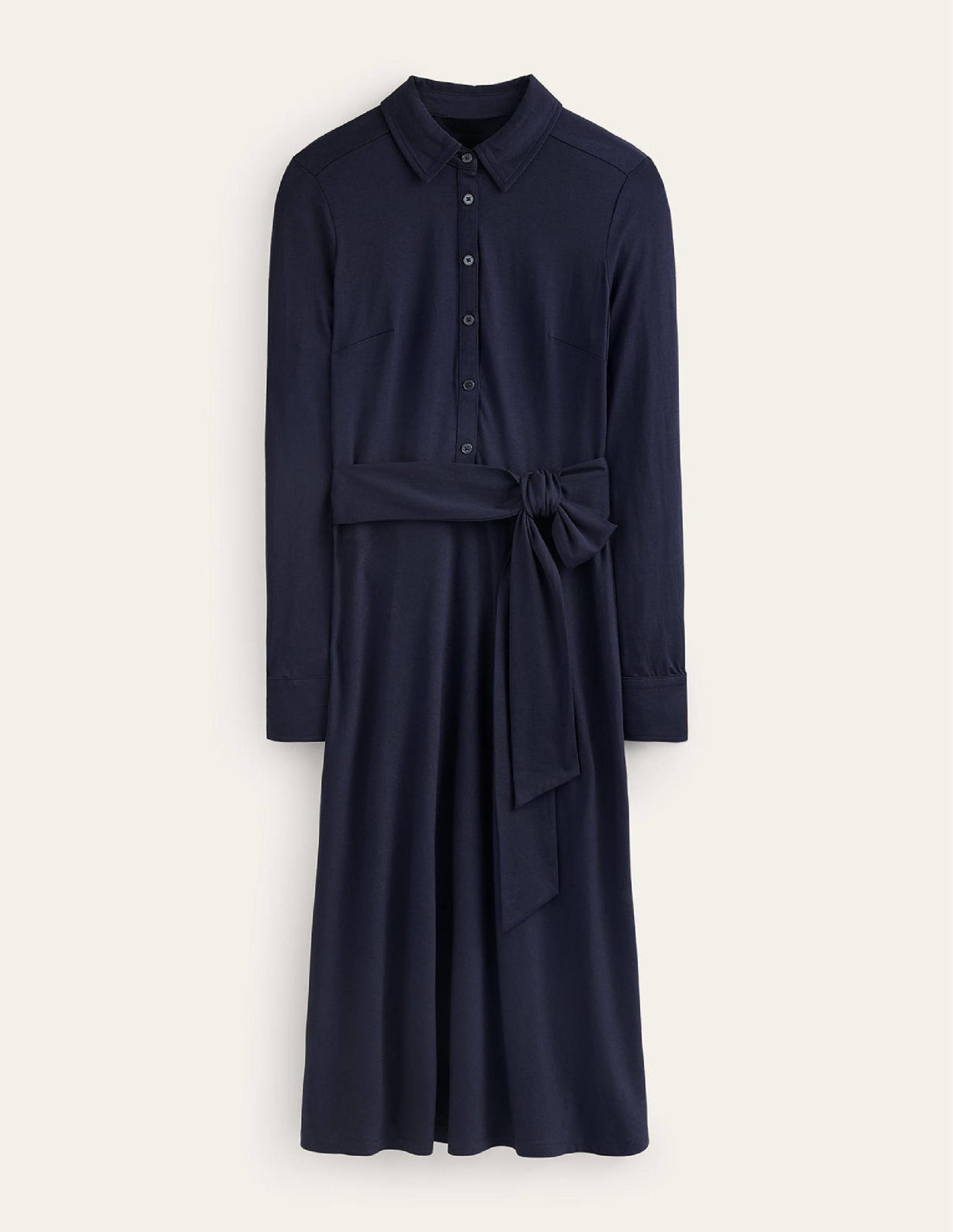 Laura Jersey Midi Shress-Navy-5
