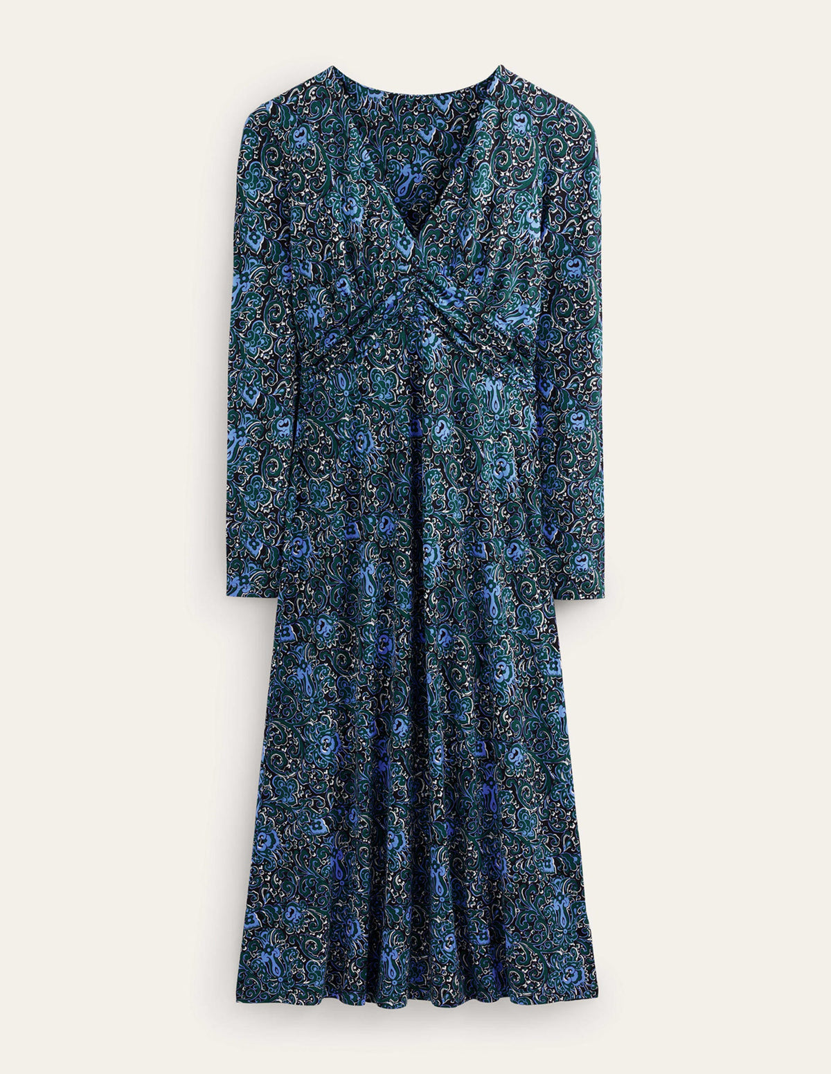 Elodie Empire Midi Dress-Emerald Night, Botanic Terrace-9