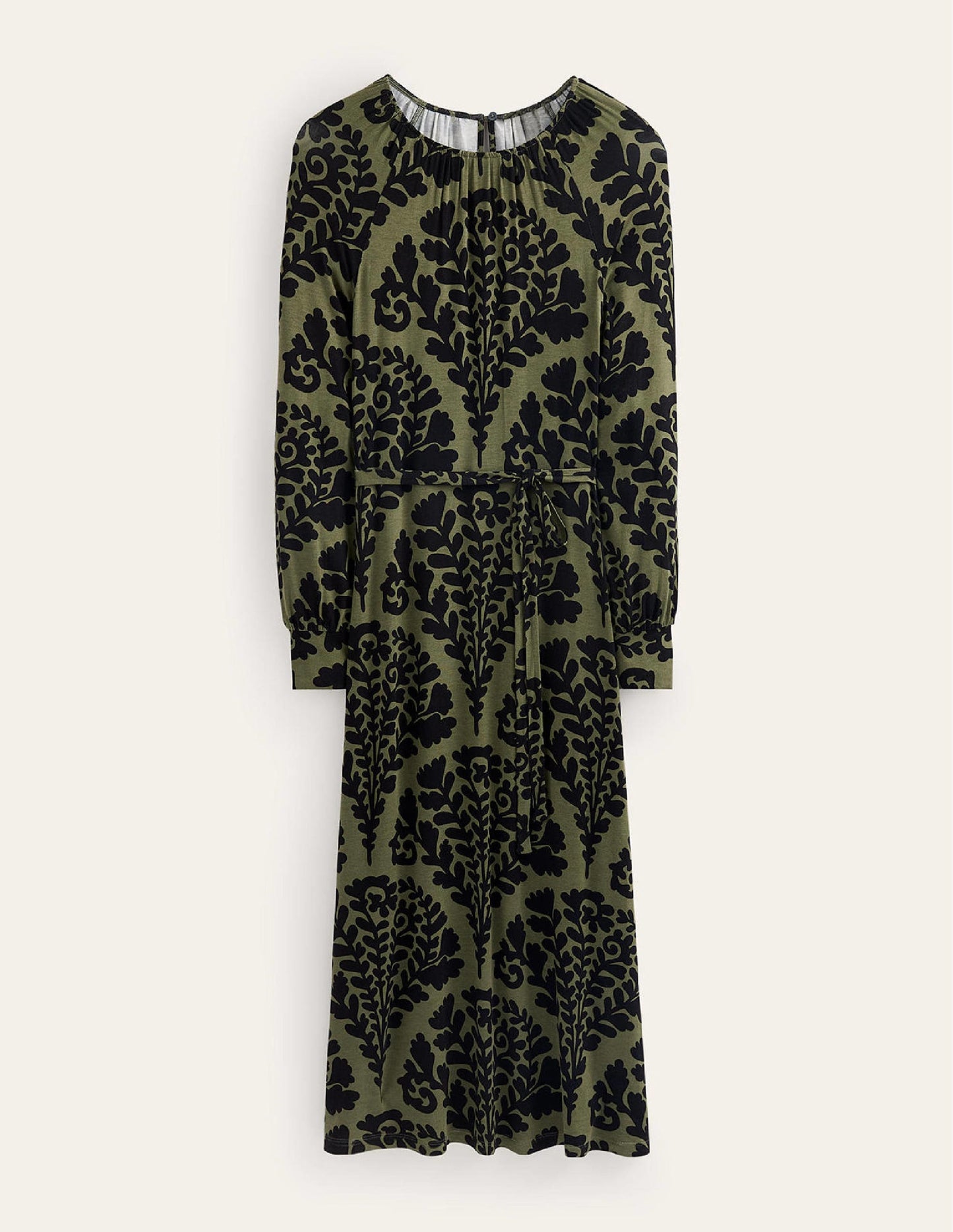 Placement Print Maxi Dress-Spruce, Blossomy