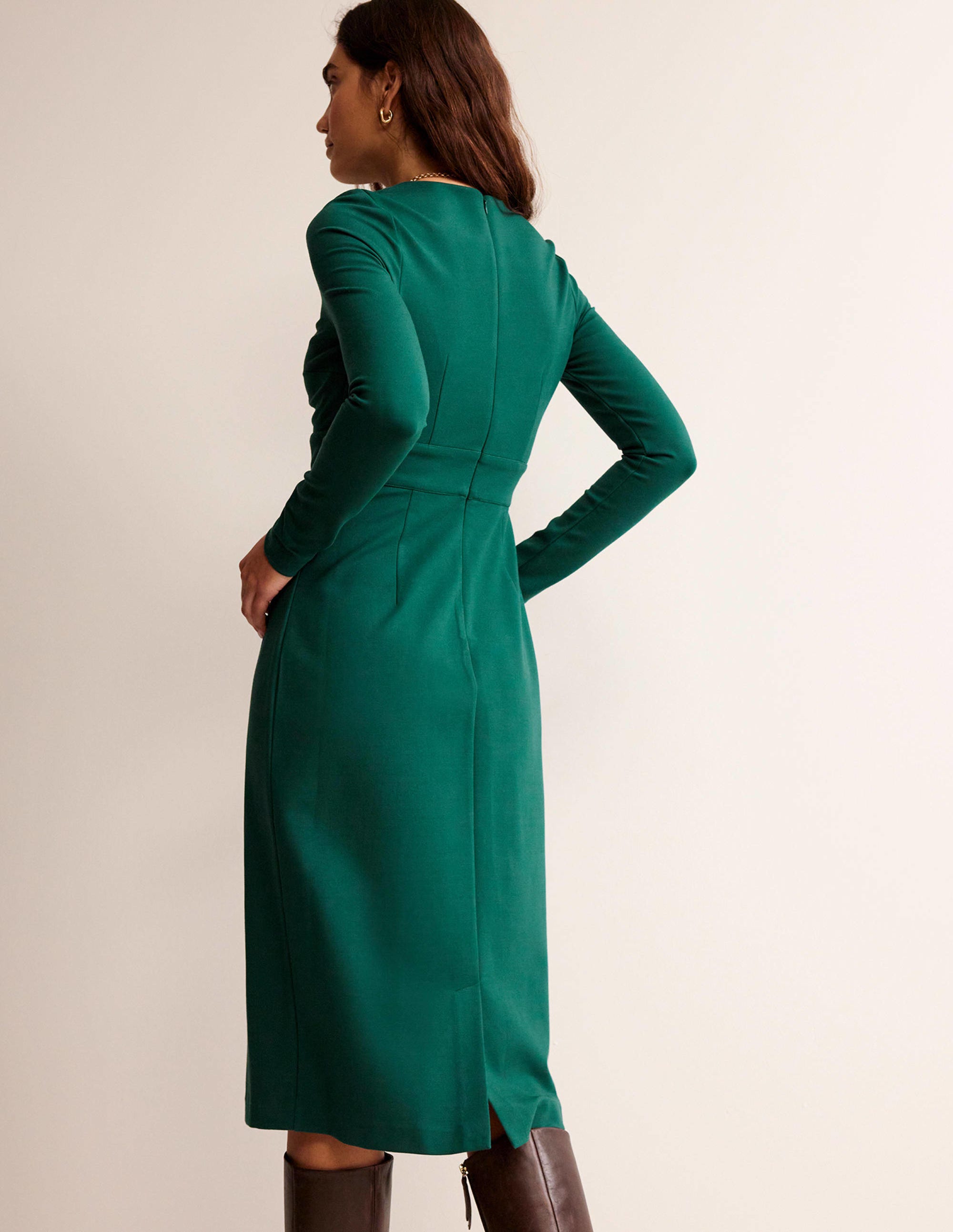 Nadia Ponte Midi Dress-Emerald Night - Image 3