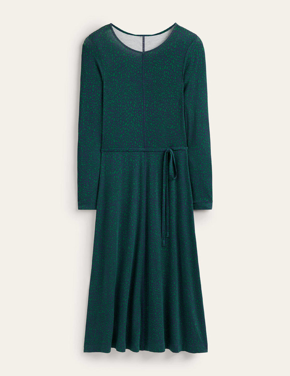 Lucy Jersey Midi Dress-Amazon Green, Animal Spot - Image 5