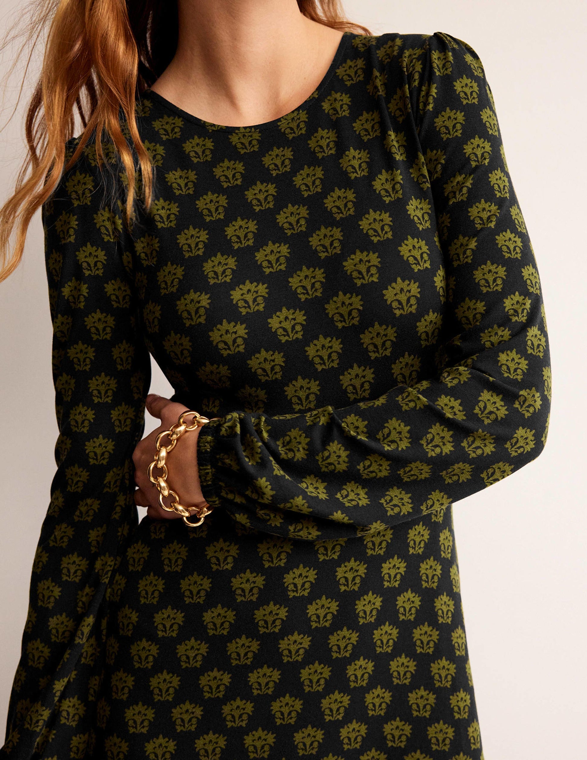 Camille Jersey Midi Dress-Black, Lily-2