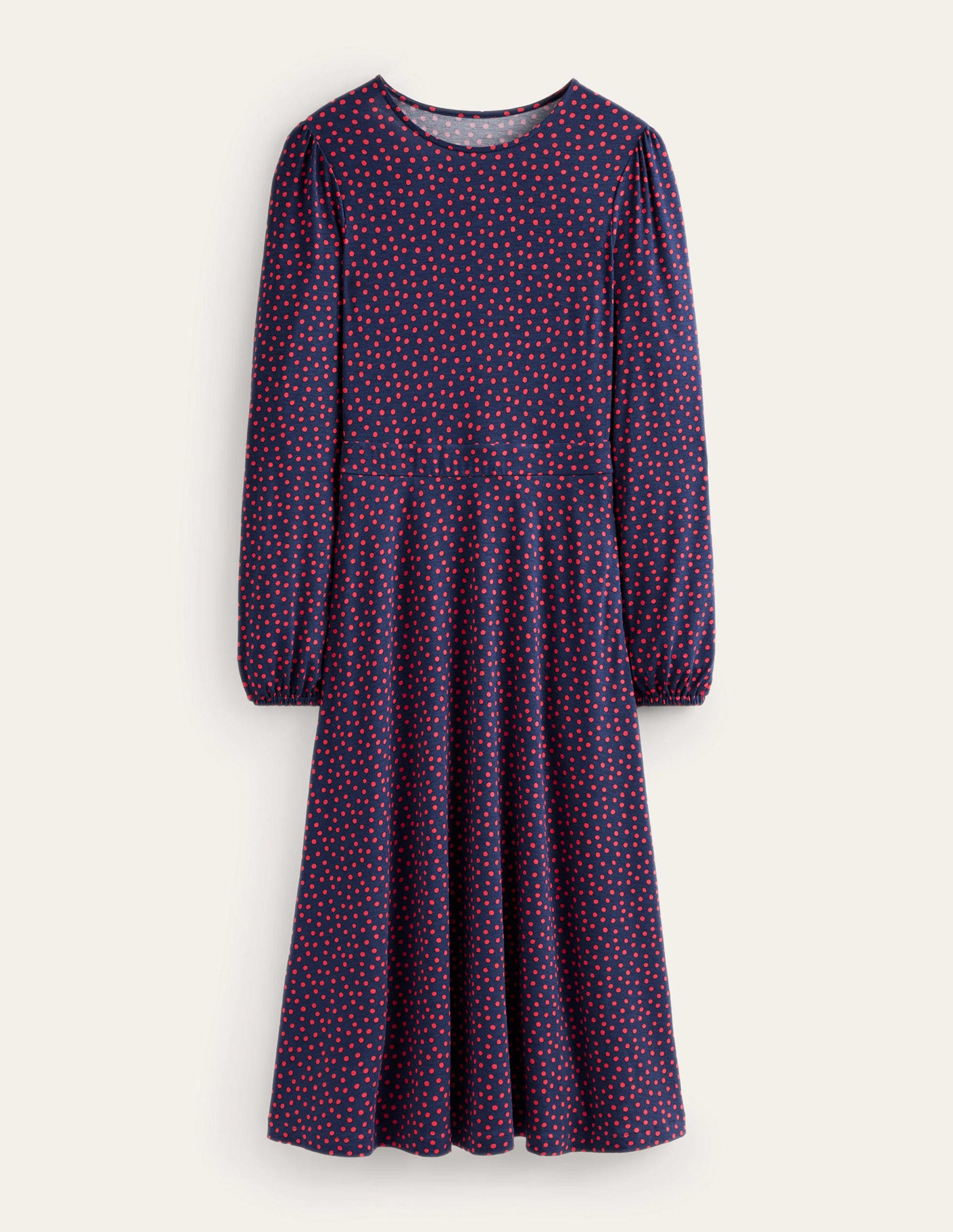 Camille Jersey Midi Dress-Pop Peony, Abstract Dot-5