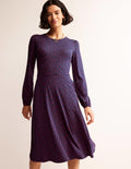 Camille Jersey Midi Dress-Pop Peony, Abstract Dot