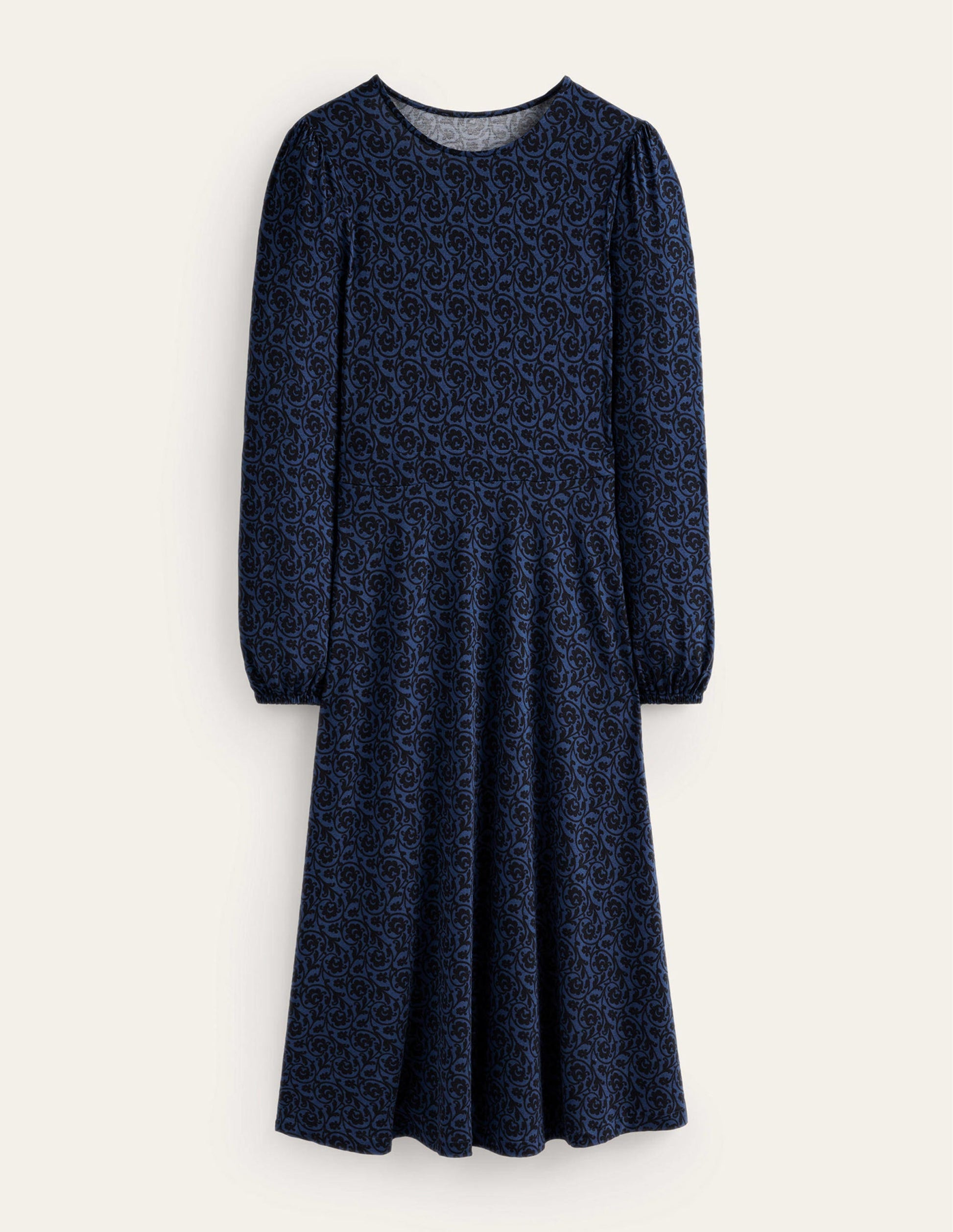 Camille Jersey Midi Dress-Atlantic, Primrose Swirl-5