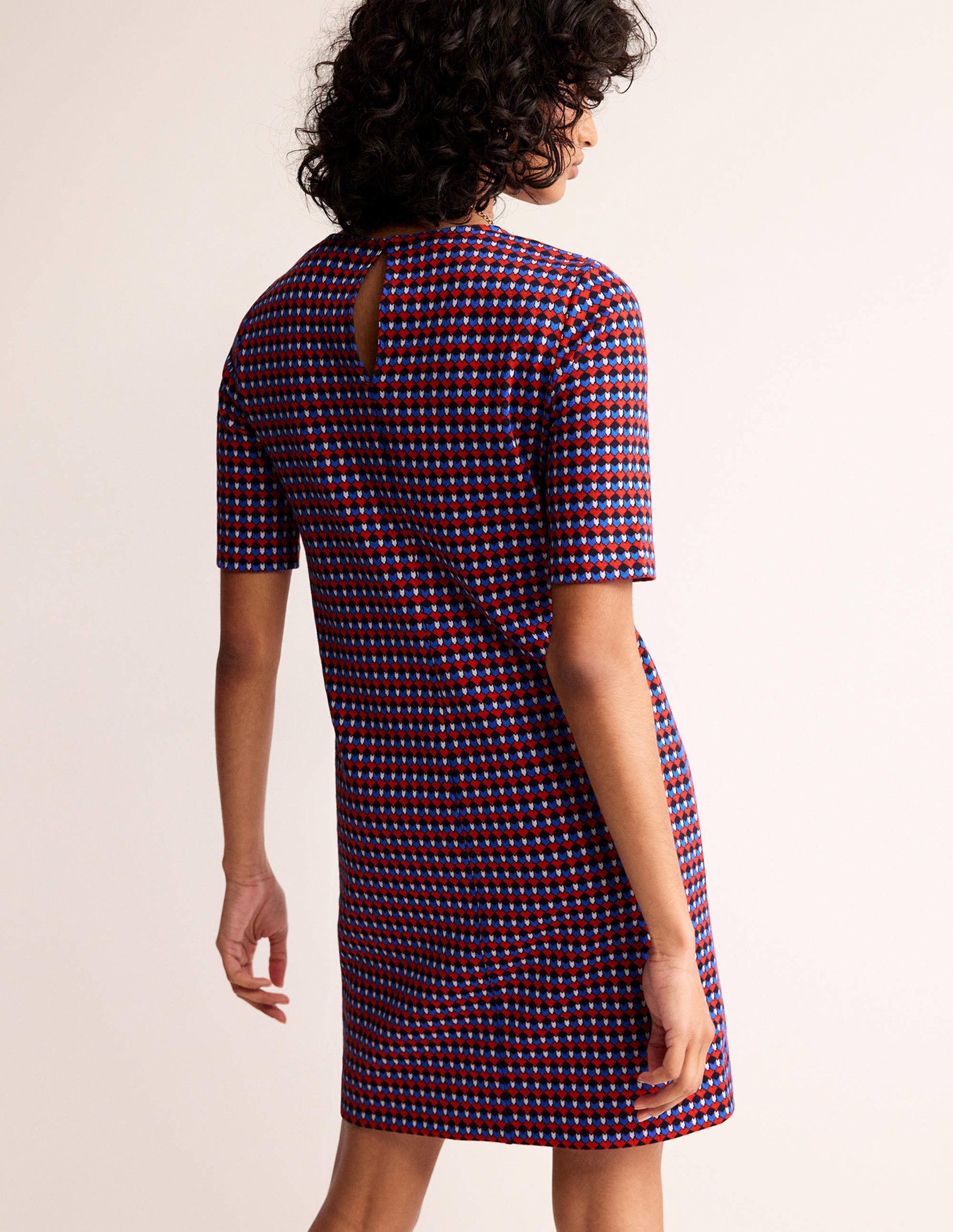 Ivy Jacquard Jersey Dress-Salsa, Terrace Geo-3