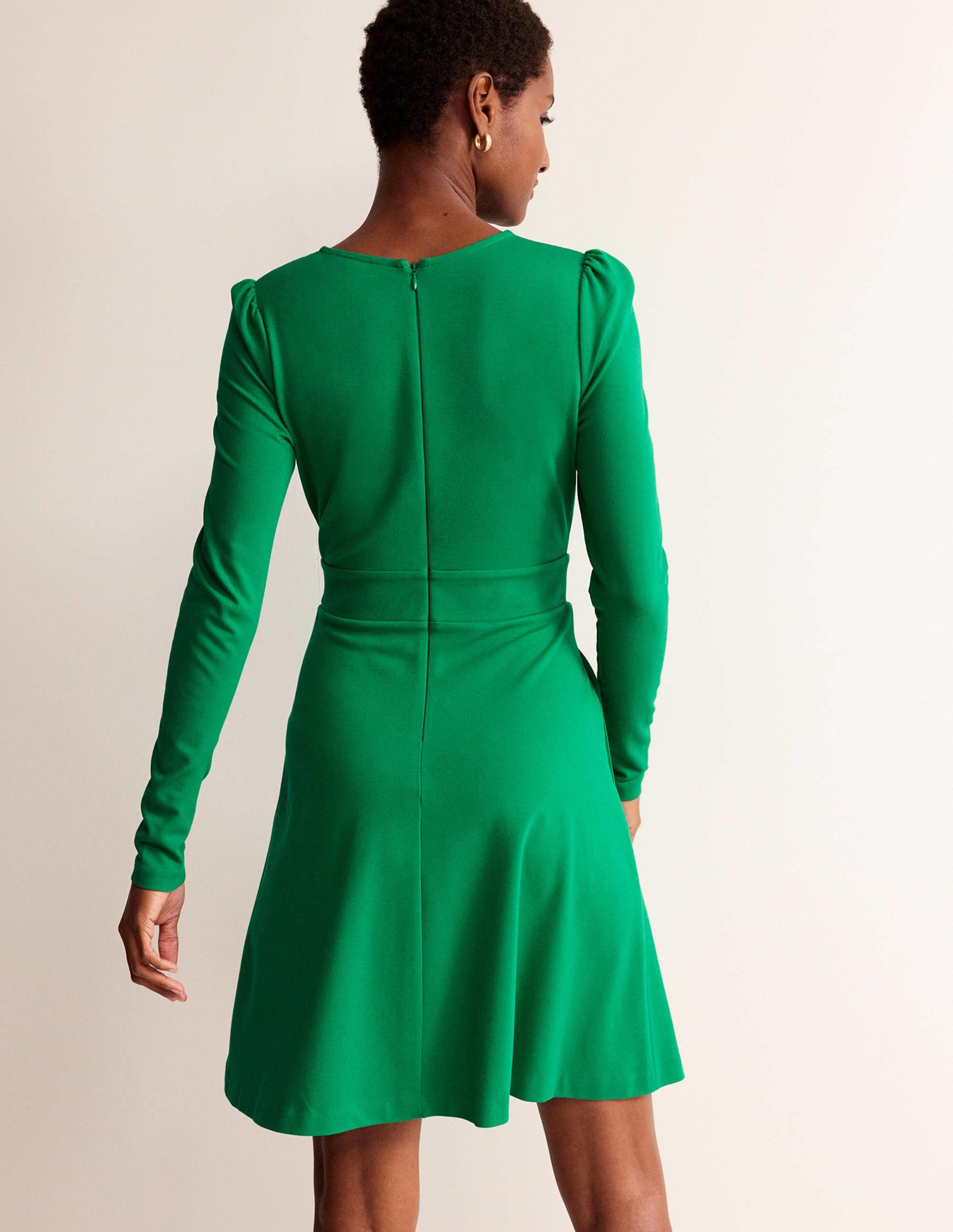 Sabrina Ponte Dress-Veridian Green-3