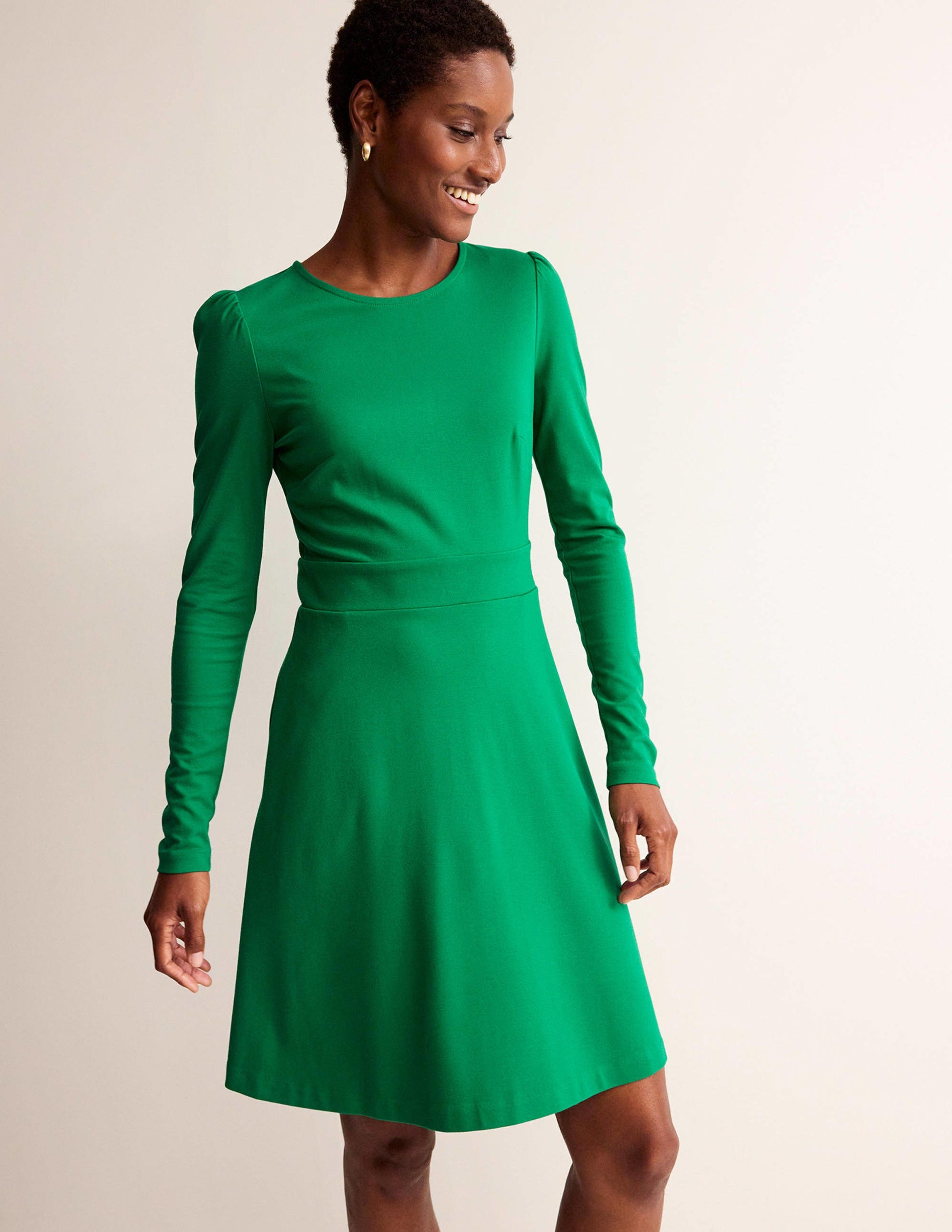 Sabrina Ponte Dress-Veridian Green-4