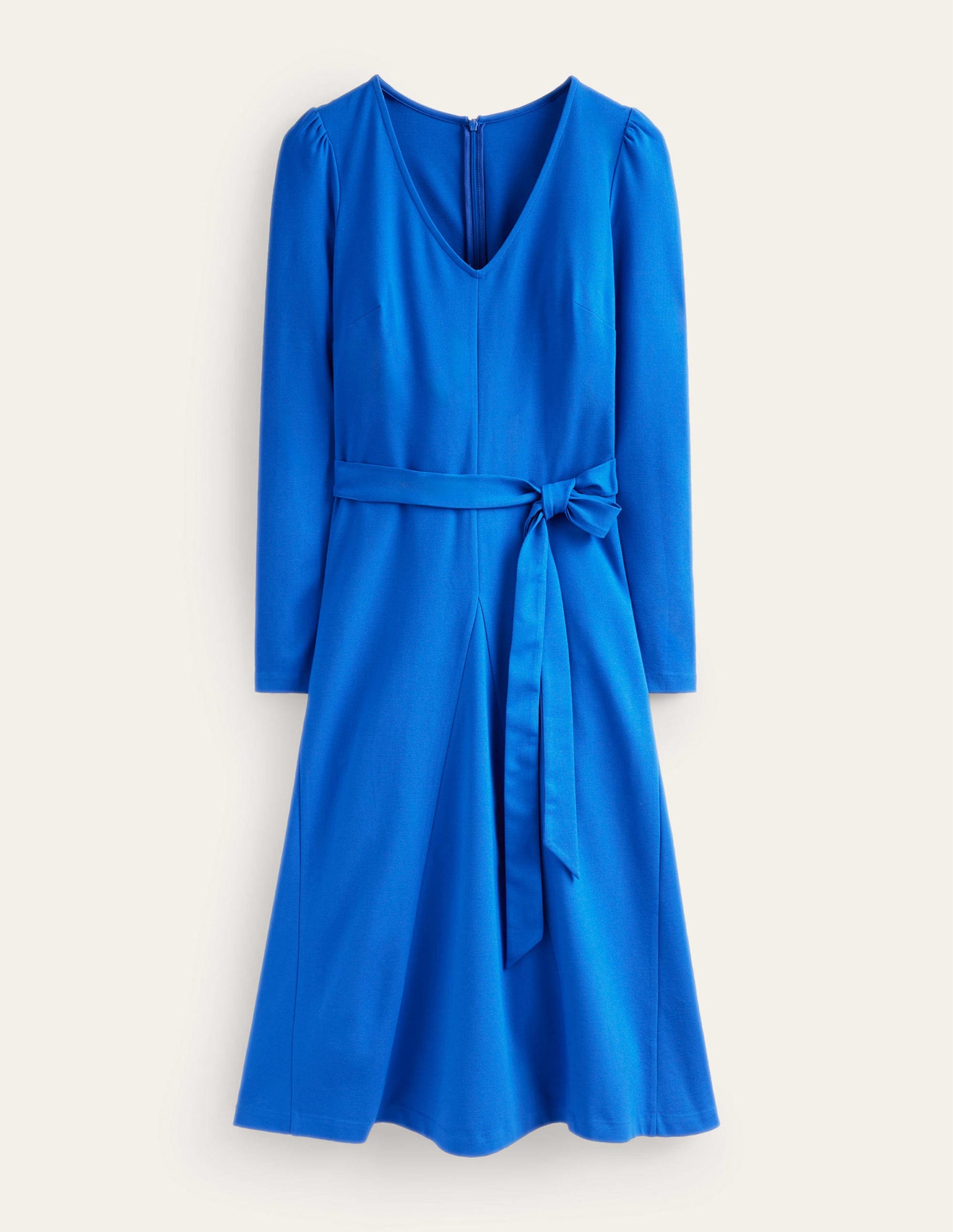 Bella Ponte V-Neck Midi Dress-Bright Blue-6