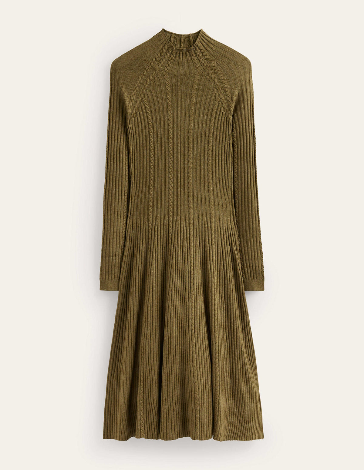 Tessa Knitted Dress-Dark Moss - Image 6