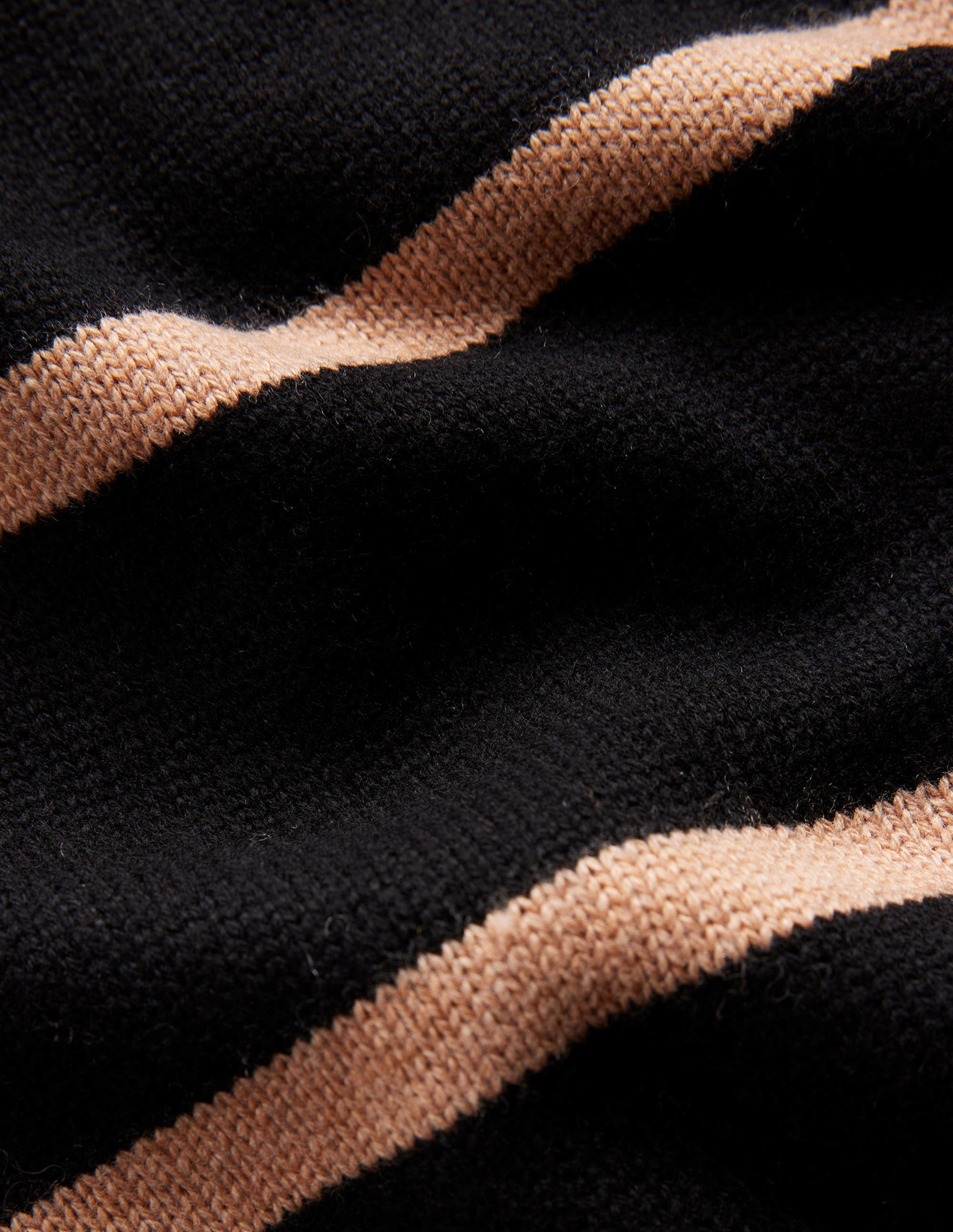 Verity Knitted Dress-Black and Camel - Image 6