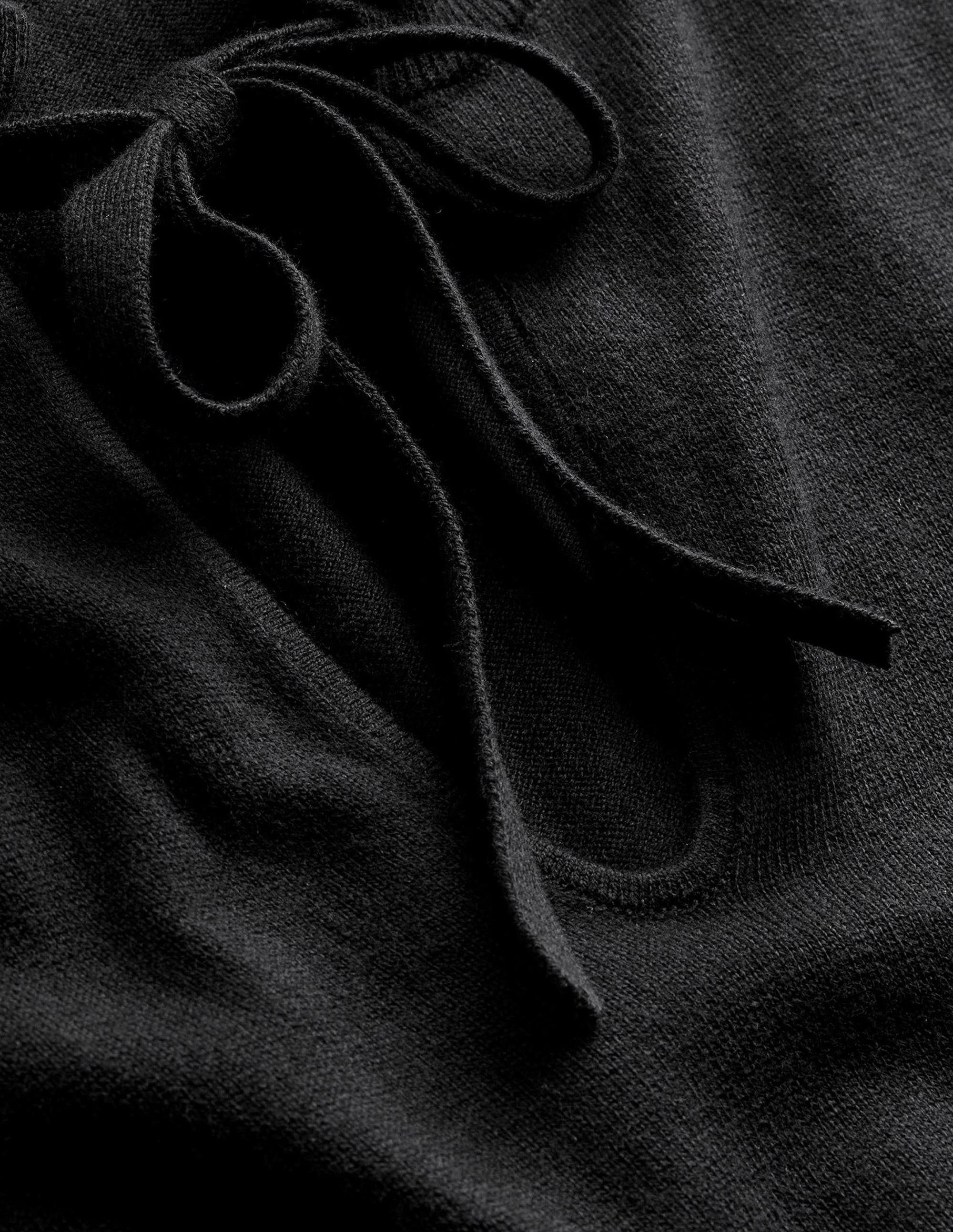 Ruffle-Detail Dress-Black - Image 6