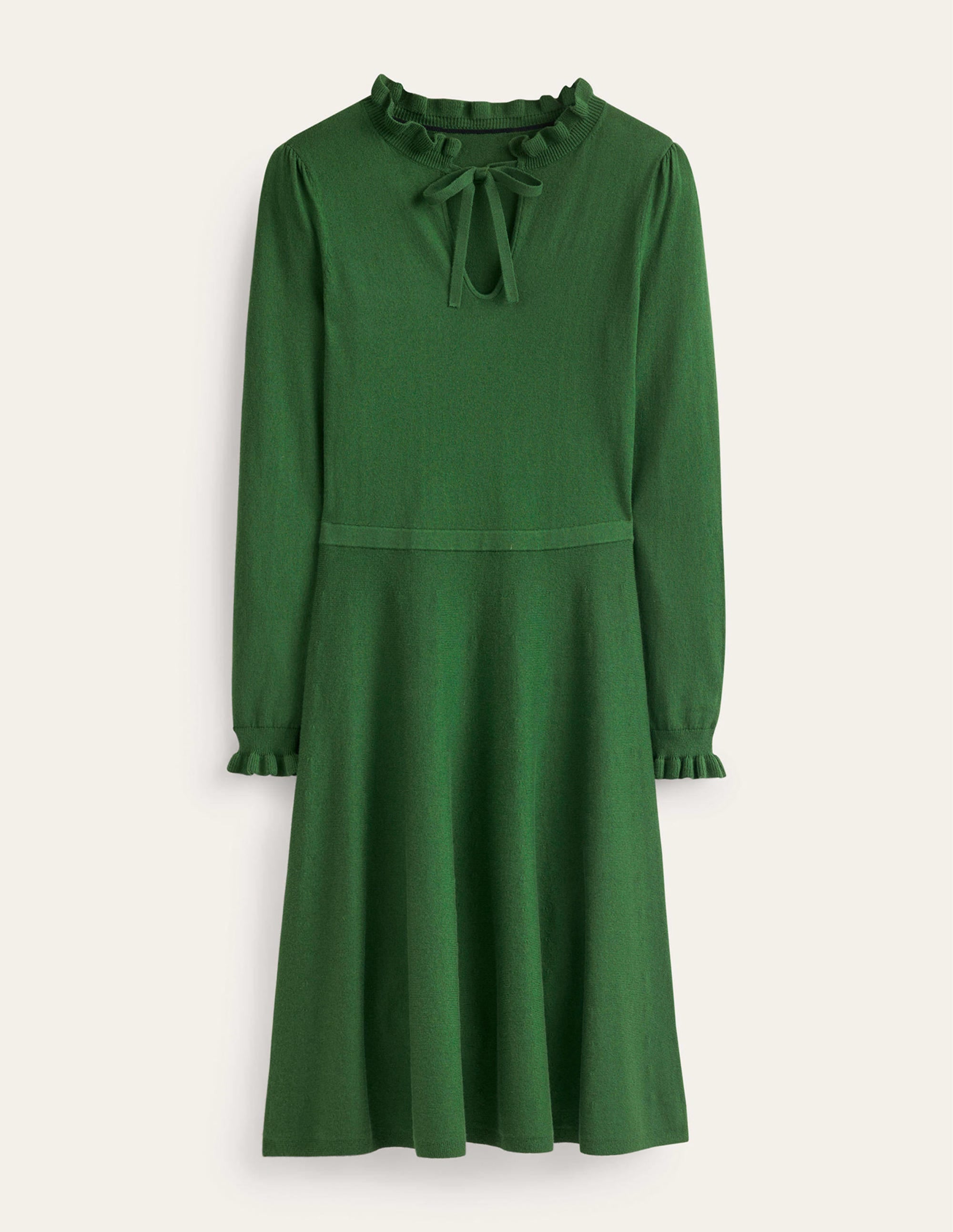 Ruffle-Detail Dress-Amazon Green - Image 5