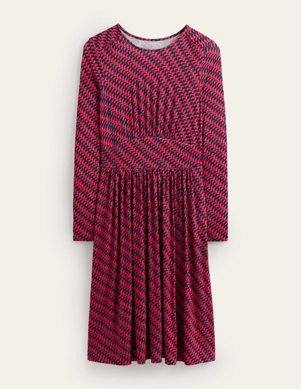 Thea Short Jersey Dress-Pop Peony, Geo fall-5