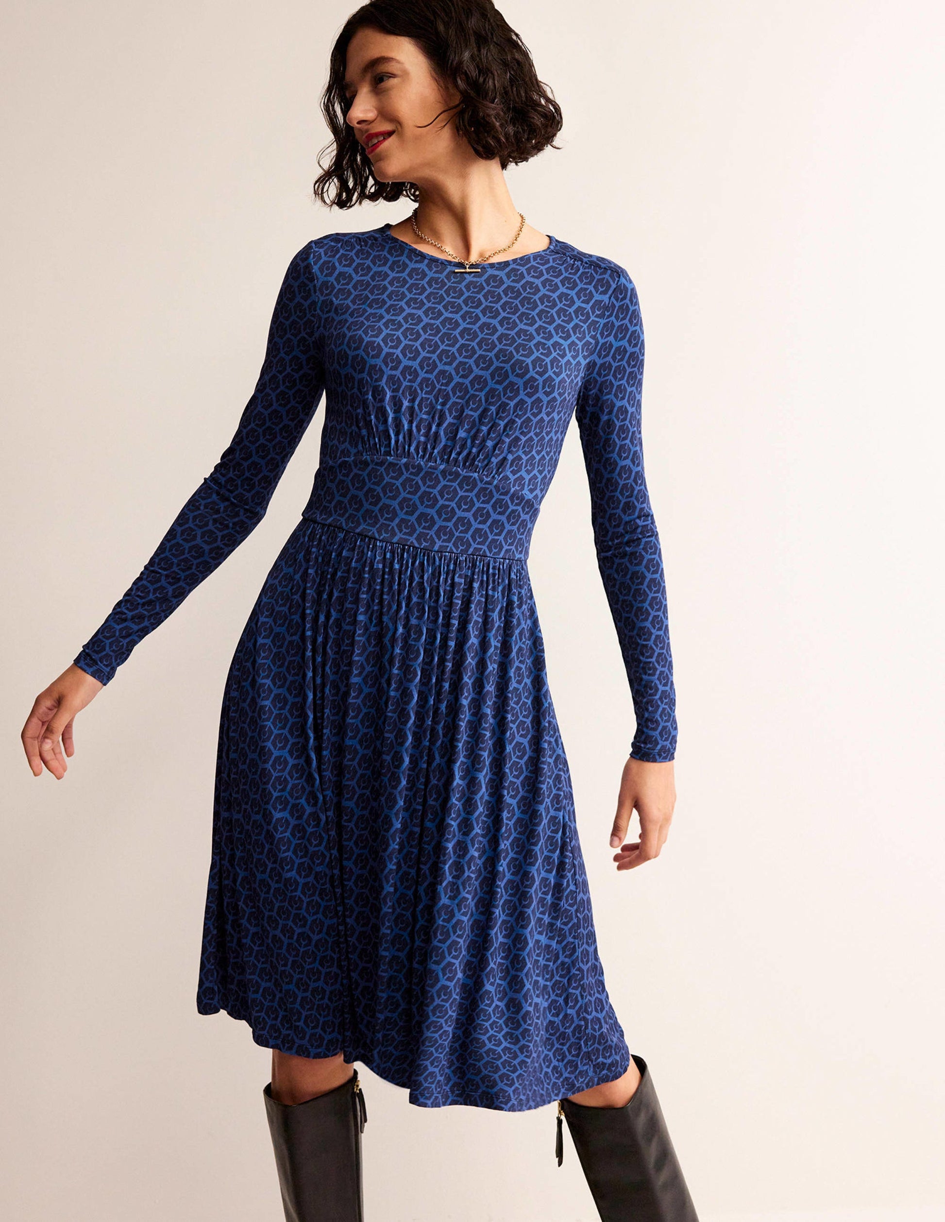 Thea Short Jersey Dress-Atlantic , Reverie Small-4