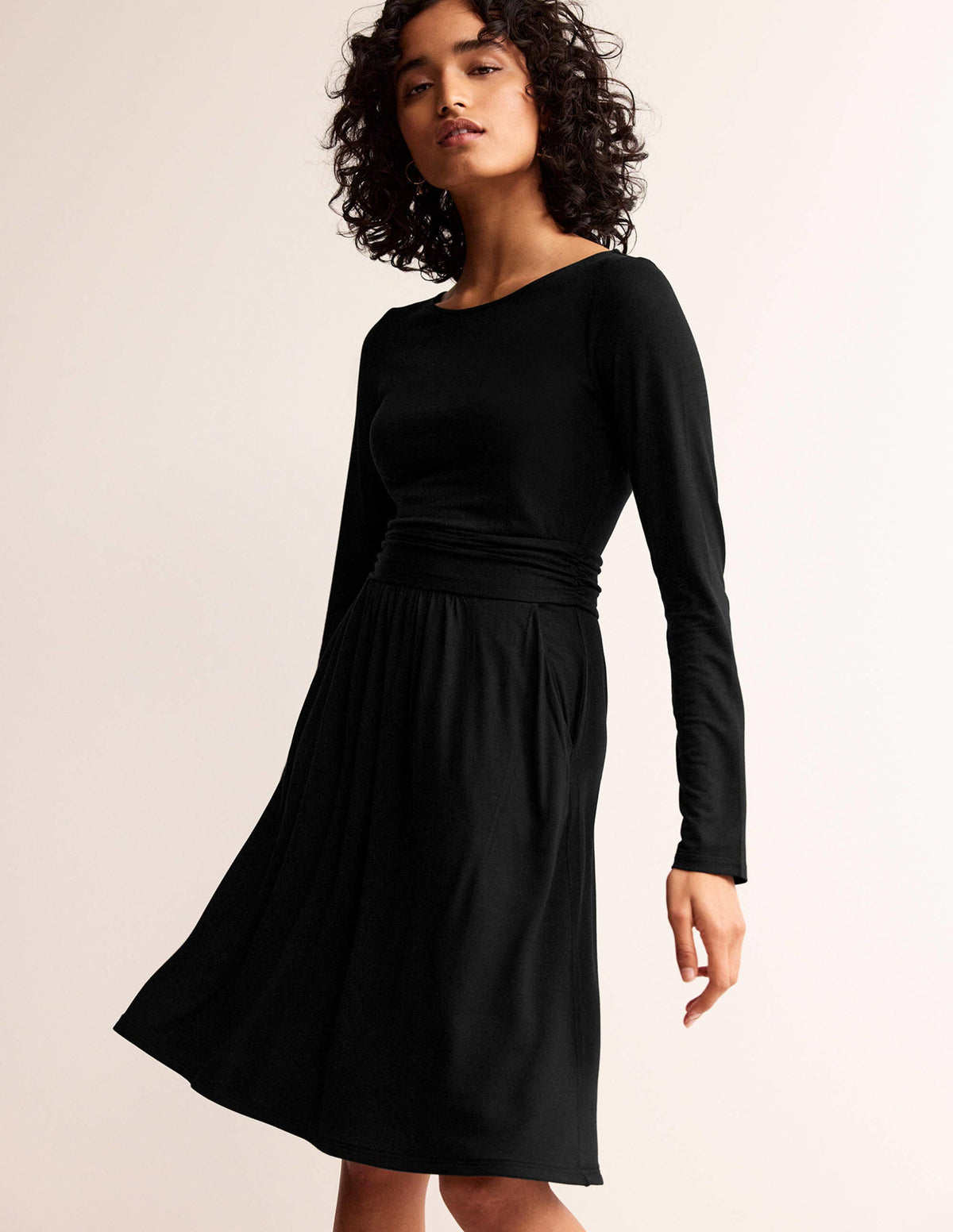 Abigail Jersey Dress-Black - Image 1