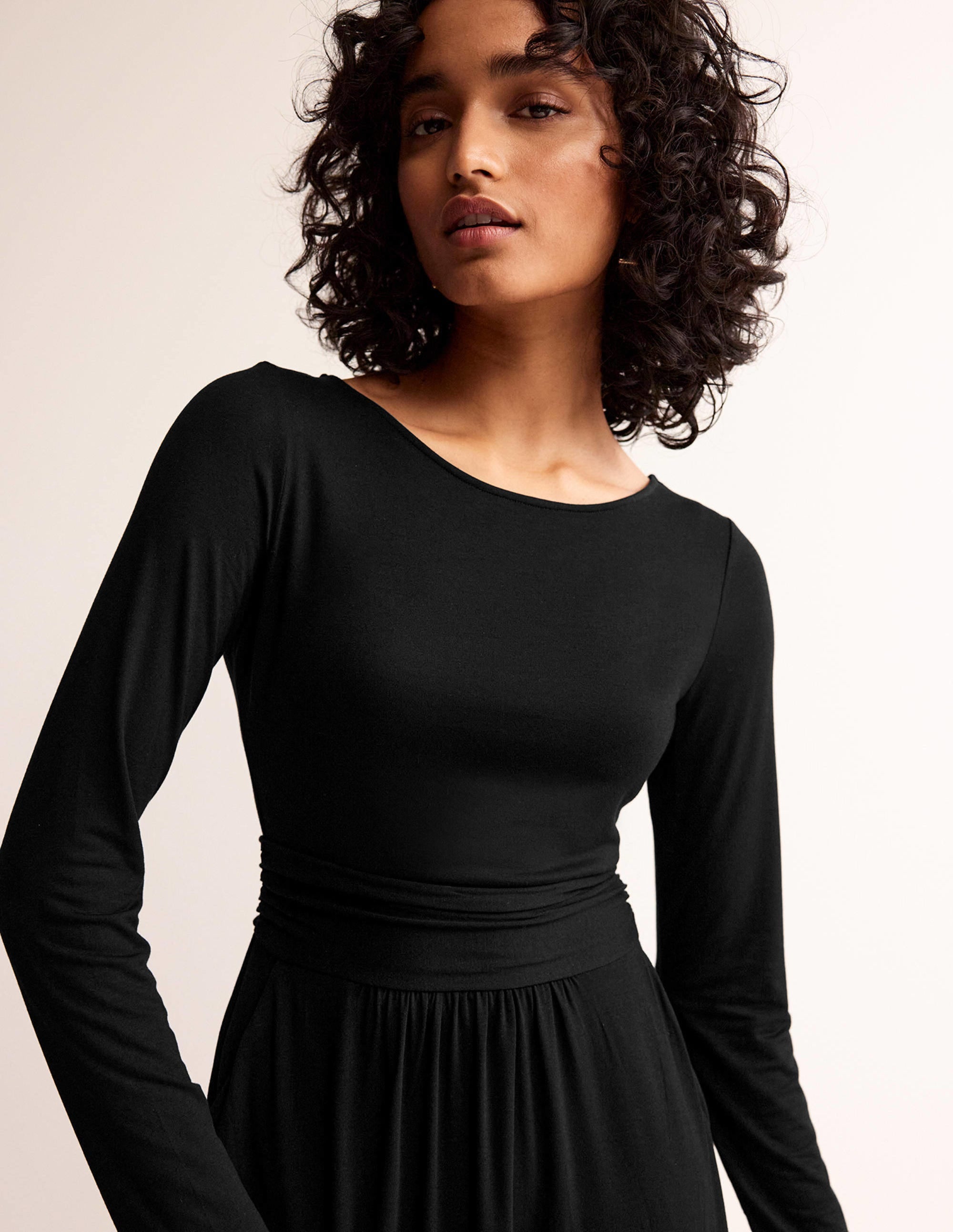 Abigail Jersey Dress-Black - Image 2