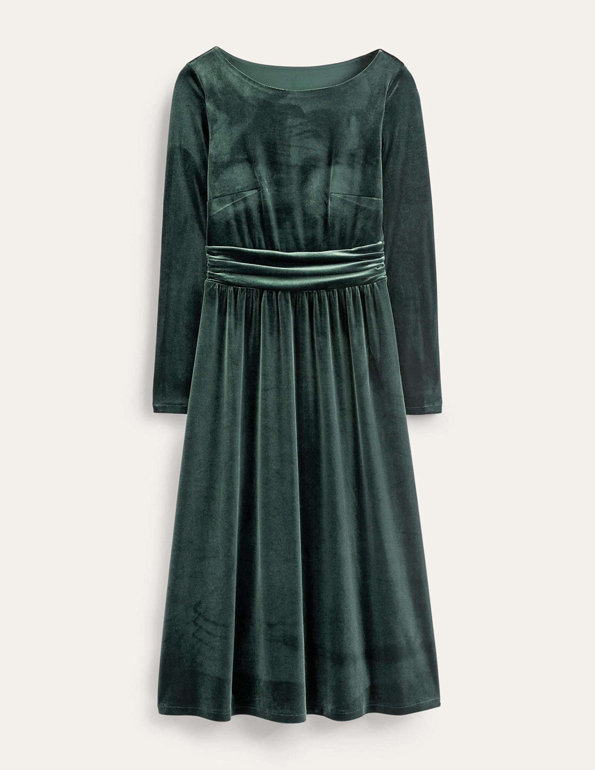Abigail Velvet Midi Dress-Chatsworth Green - Image 6