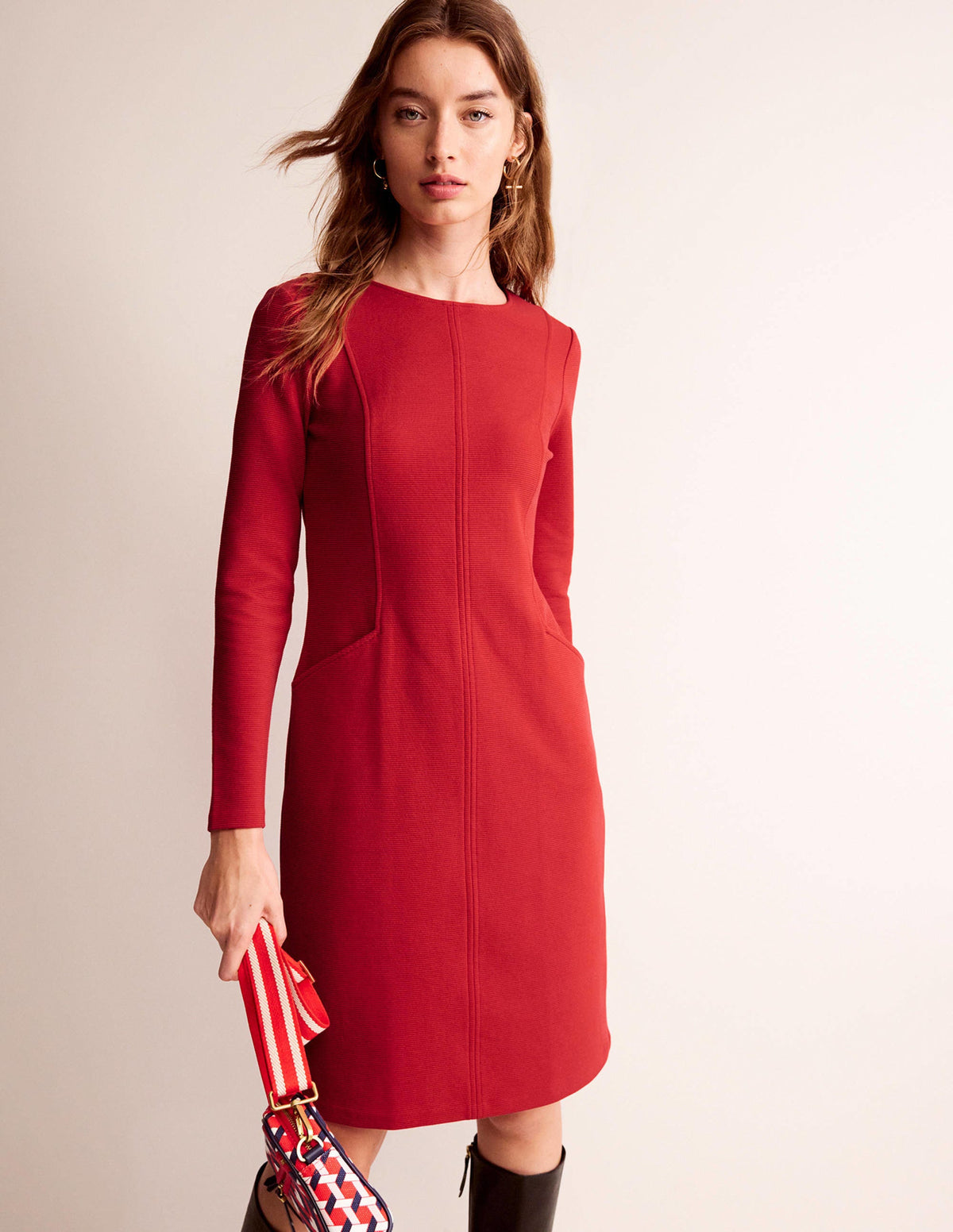 Ellen Ottoman Dress-Salsa - Image 1
