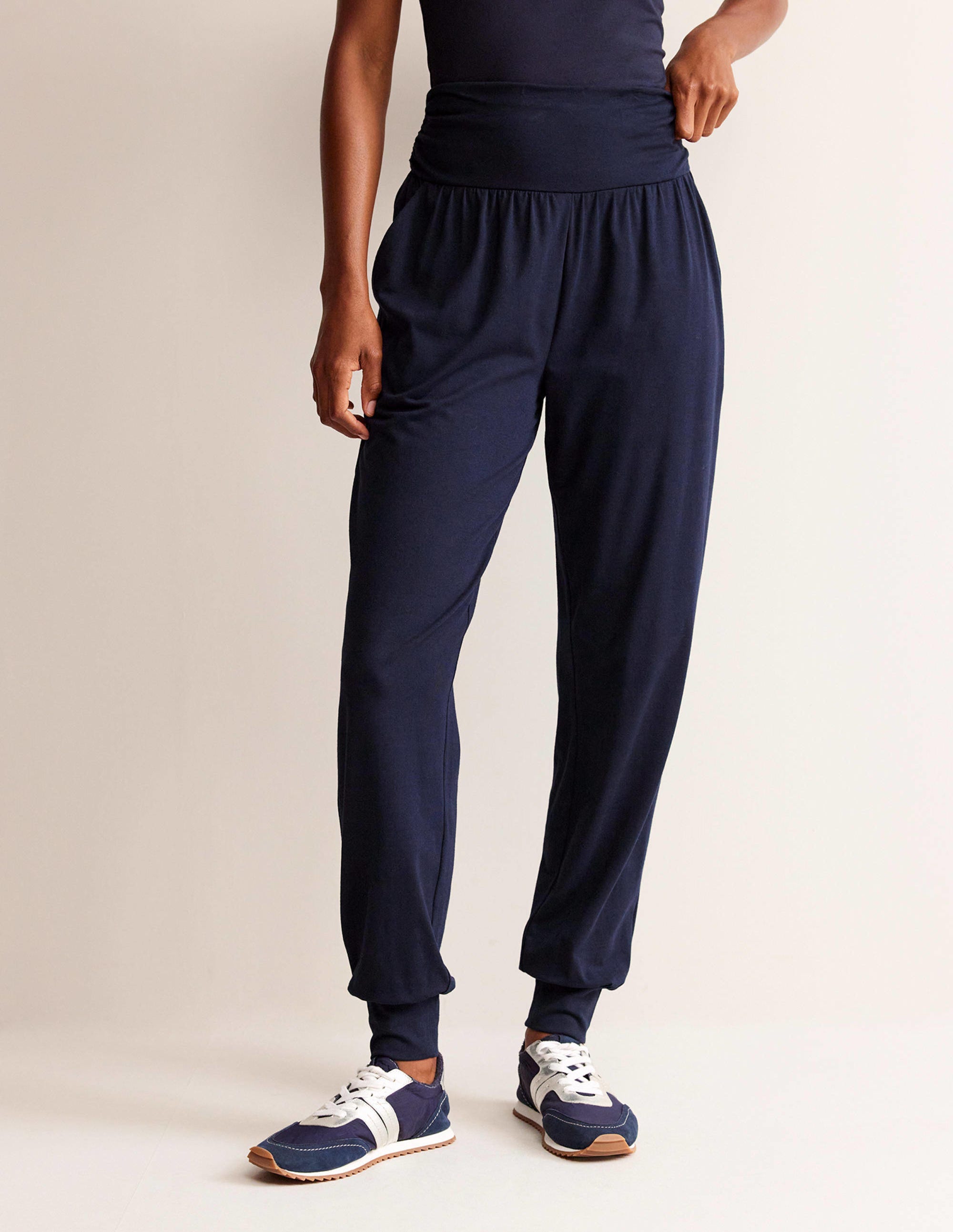 Hareem Jersey Joggers-Navy - Image 4
