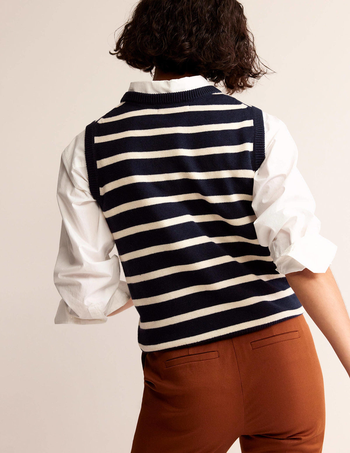 Fiona Tank-Navy and Ivory - Image 3