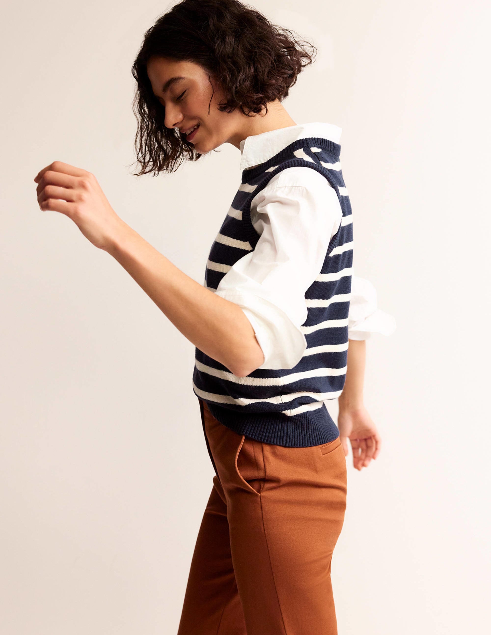 Fiona Tank-Navy and Ivory - Image 5
