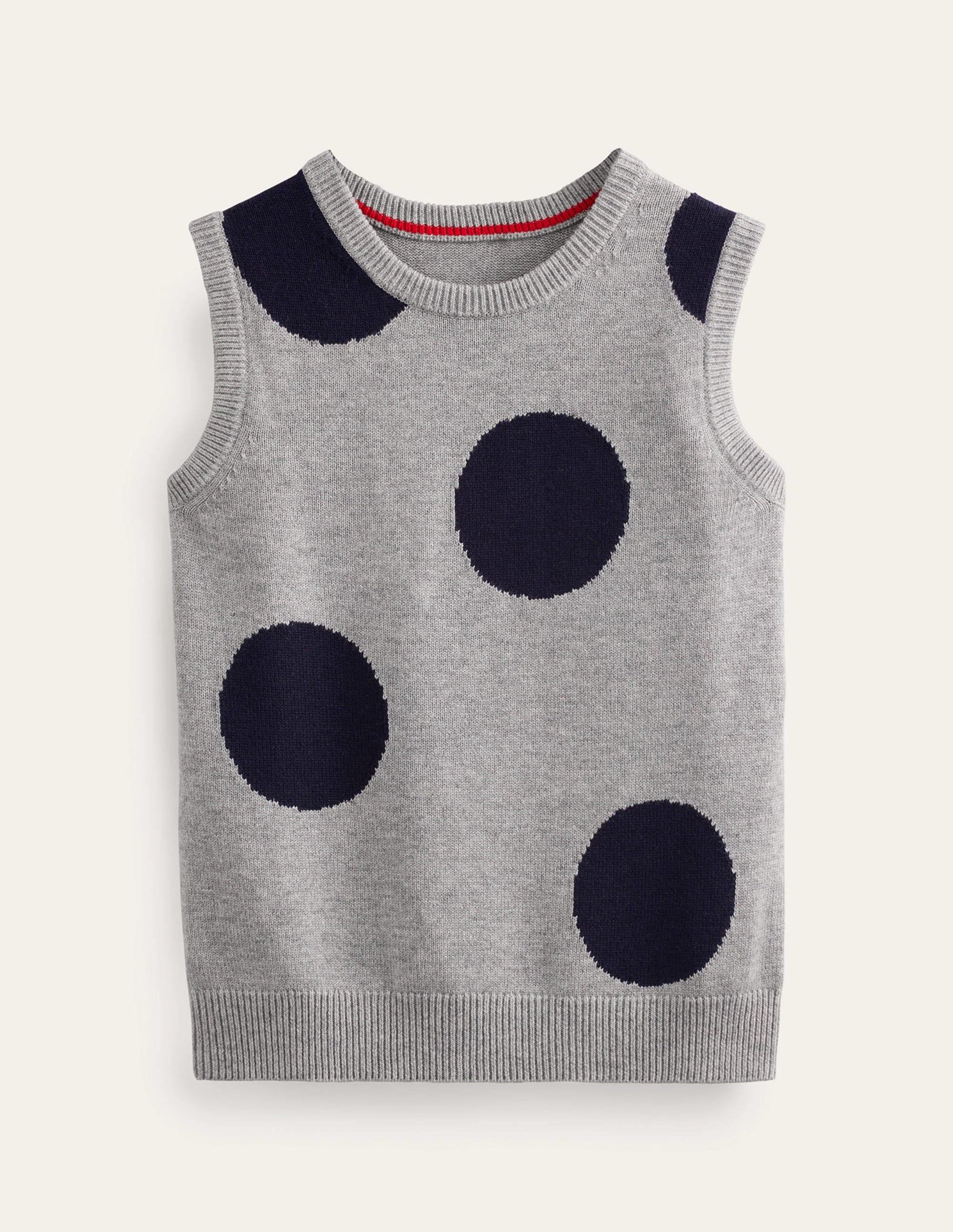 Fiona Tank-Grey Melange, Navy Spot - Image 7