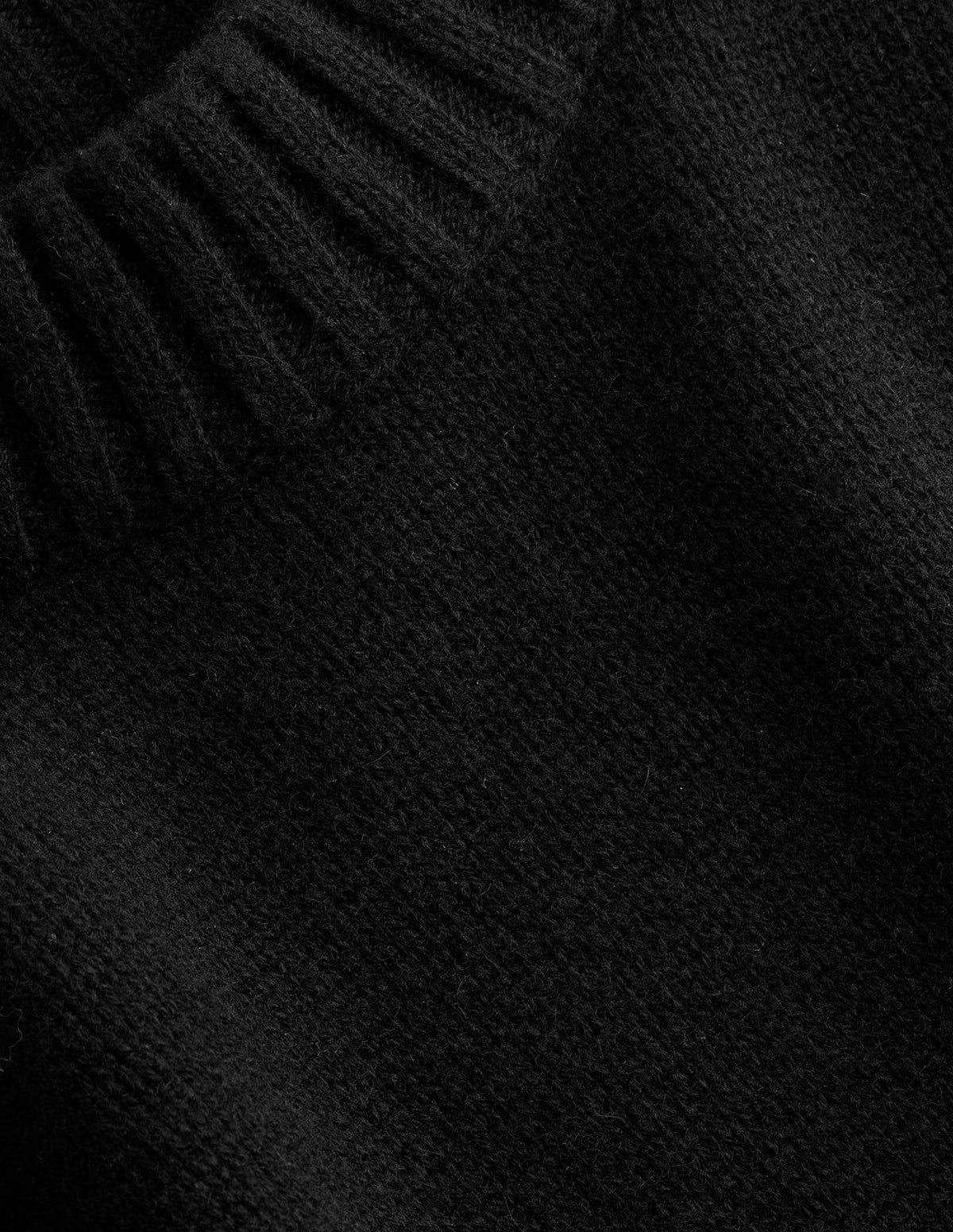 Chunky Cashmere Crew Neck Tank-Black - Image 8