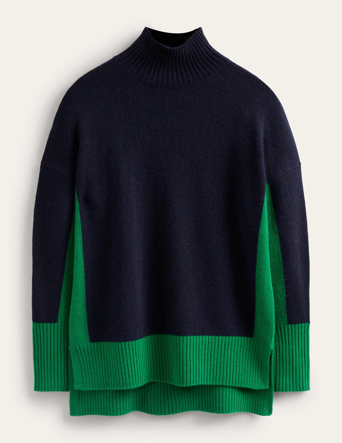 Jessica Oversized Jumper-Navy Colourblock - Image 5