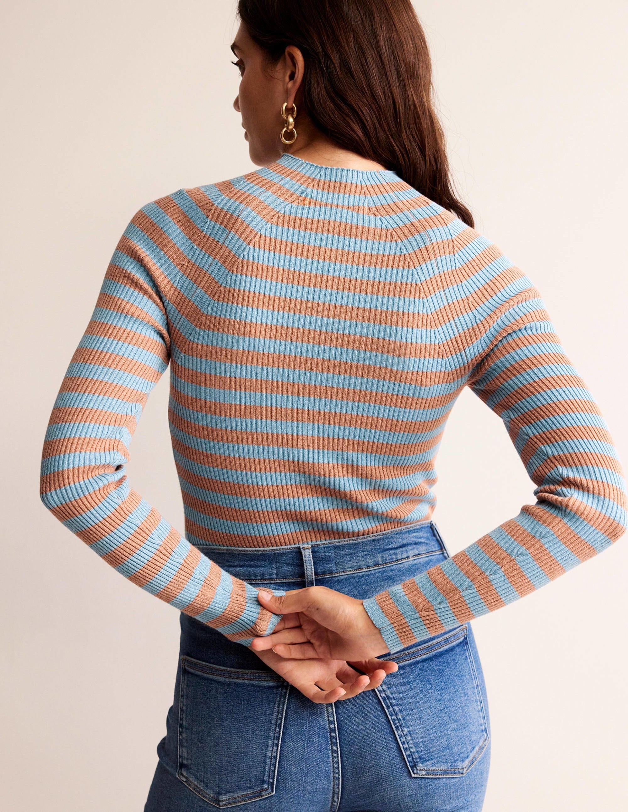 Matilda Sparkle Jumper-Light Blue and Copper - Image 3