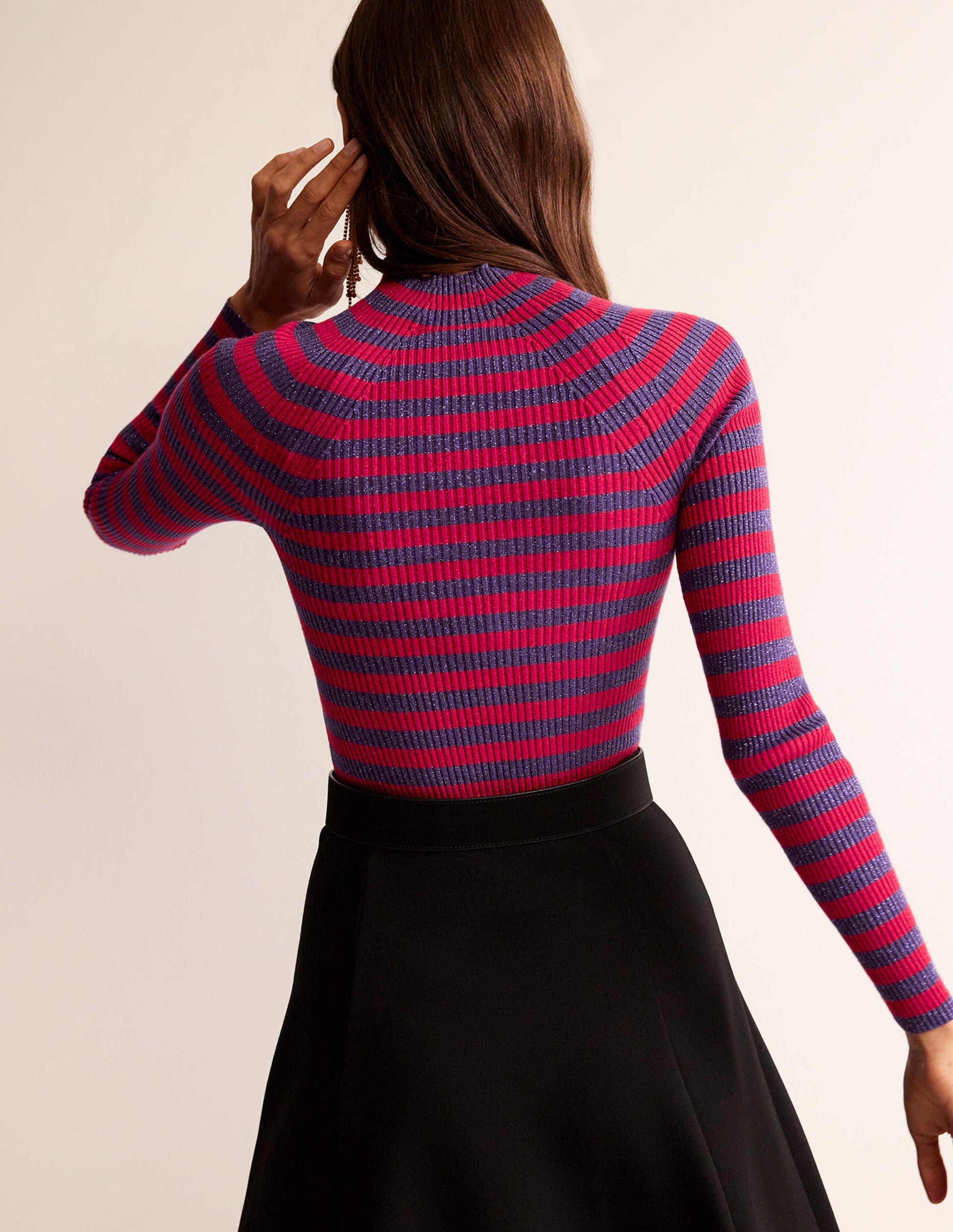 Matilda Sparkle Jumper-Rich Violet and Dark Red-3