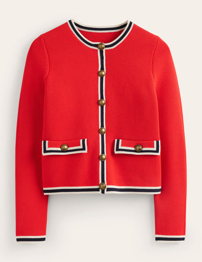 Holly Knitted Jacket-Hot Pepper Red-7