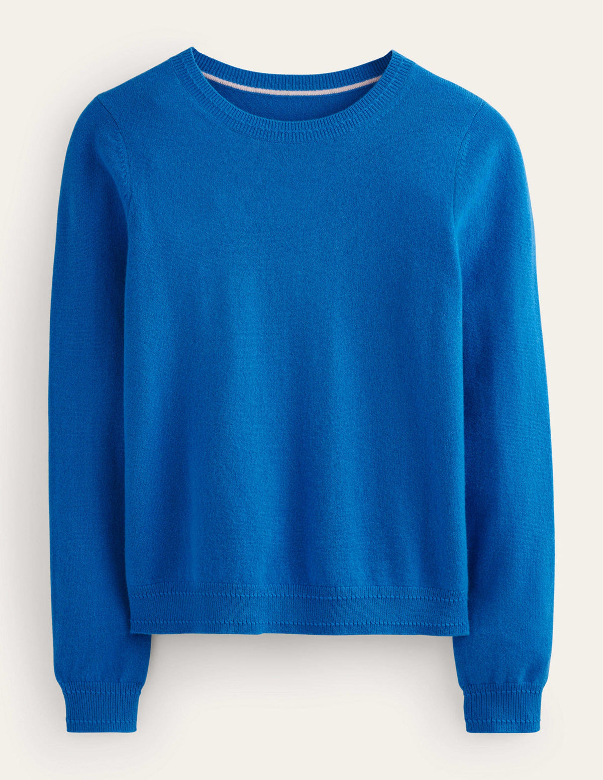 Eva Cashmere Crew Neck Jumper-Cyan - Image 6