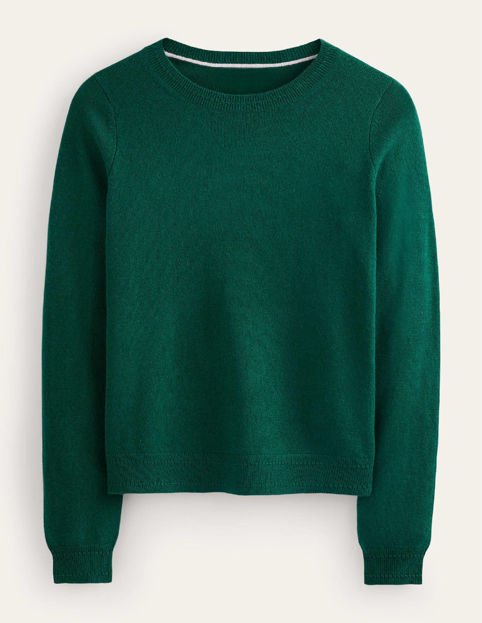 Eva Cashmere Crew Neck Jumper-Deep Forest - Image 7