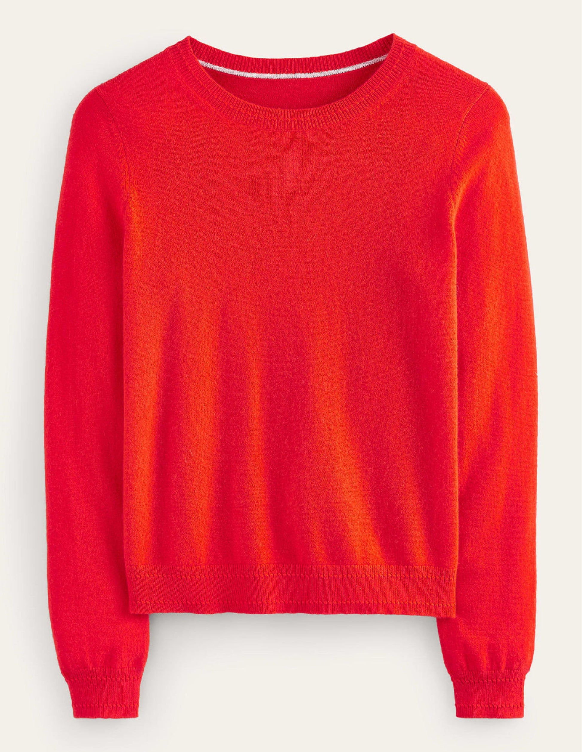 Eva Cashmere Crew Neck Jumper-Firecracker Red-9
