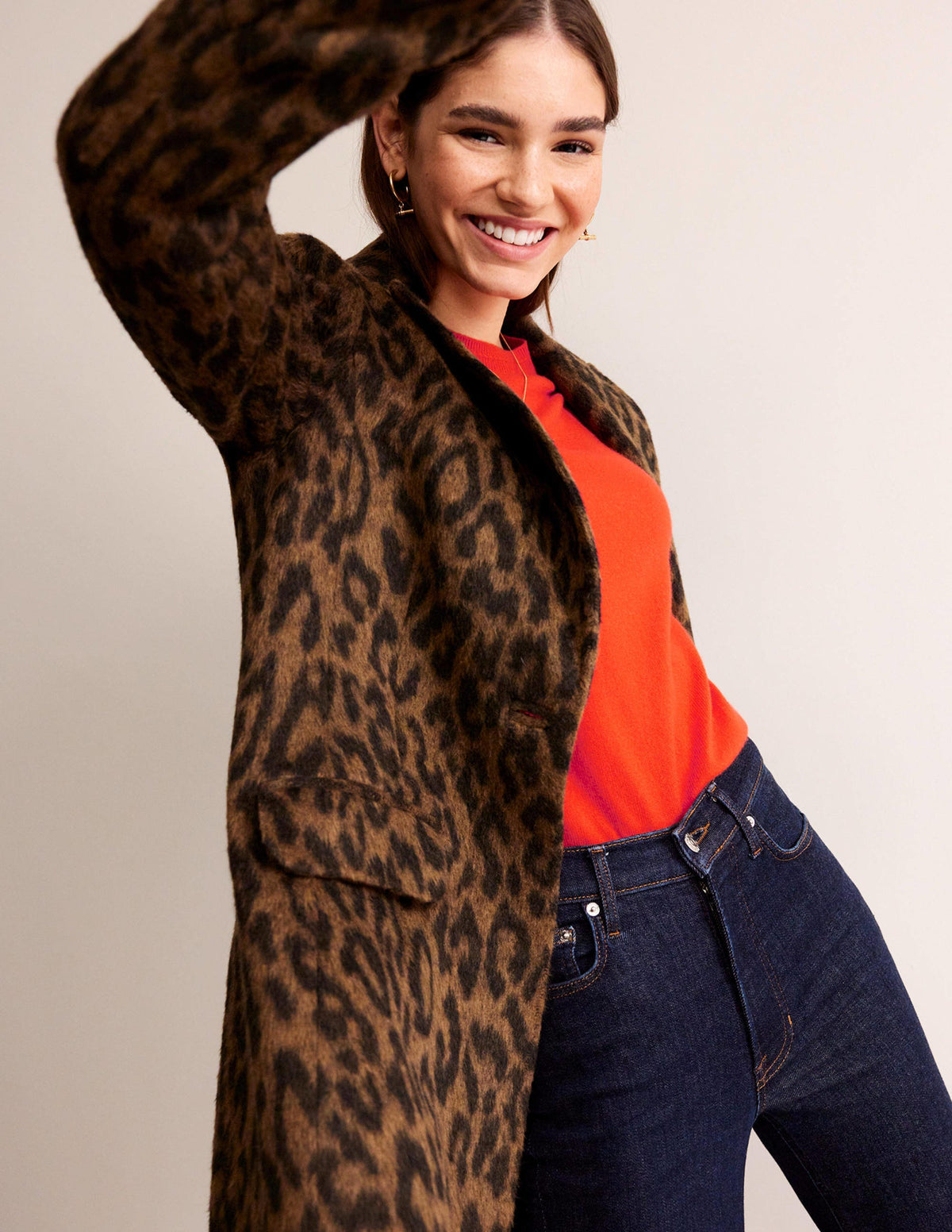Eva Cashmere Crew Neck Jumper-Firecracker Red - Image 4