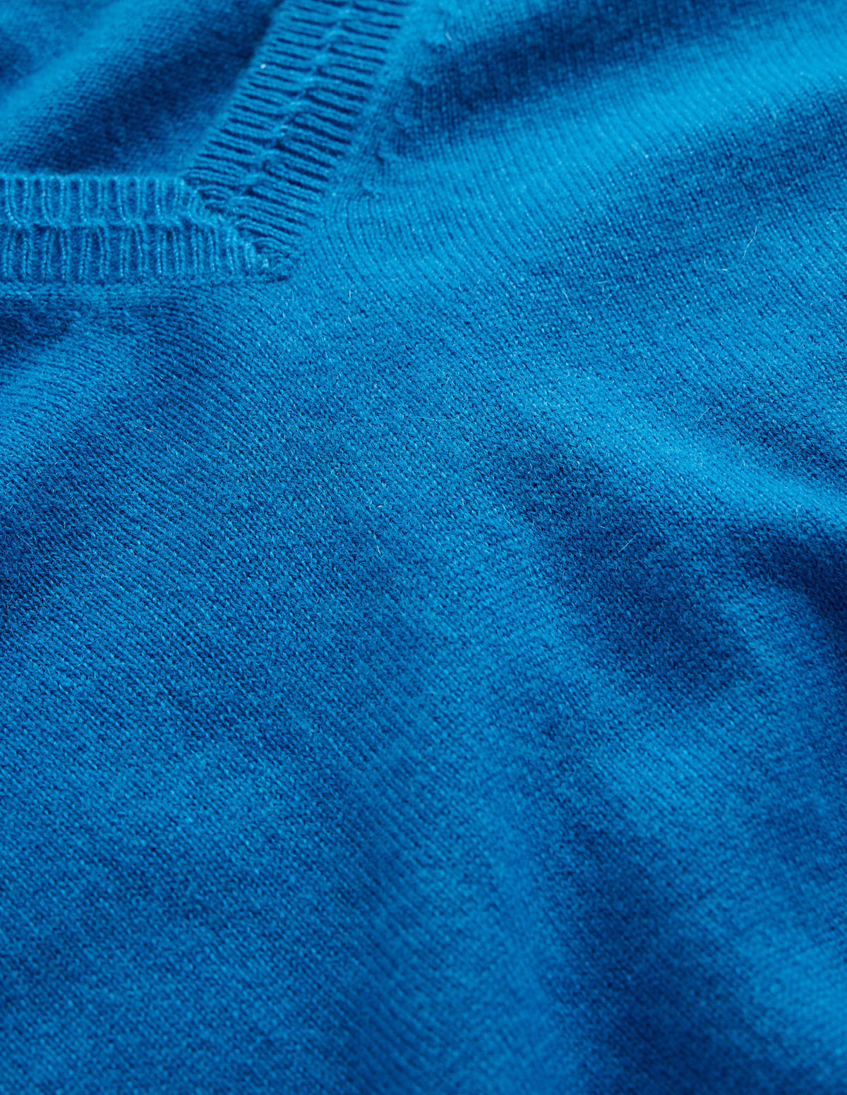 Eva Cashmere V-neck Jumper-Cyan - Image 6