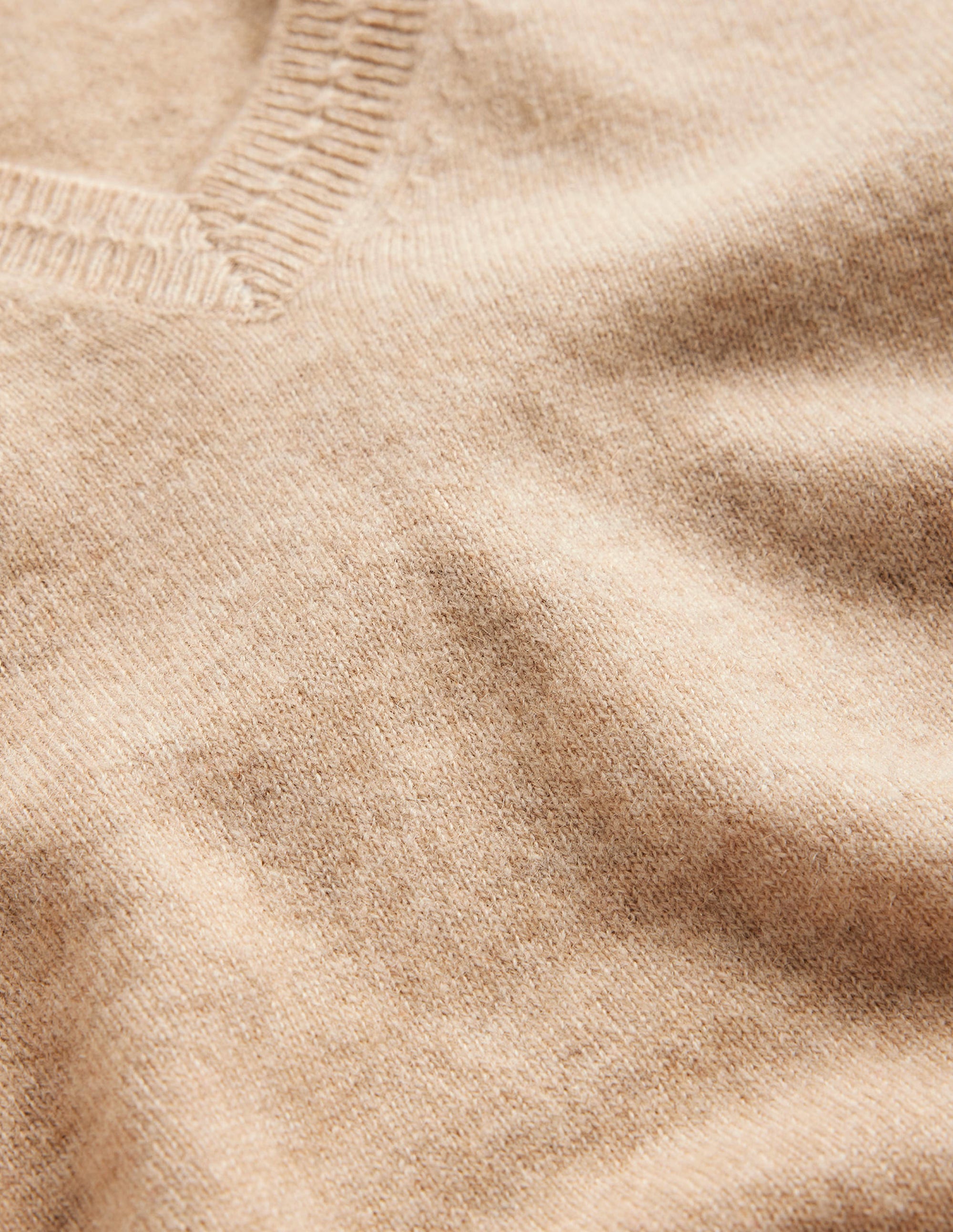 Eva Cashmere V-neck Jumper-Chinchilla Melange - Image 7