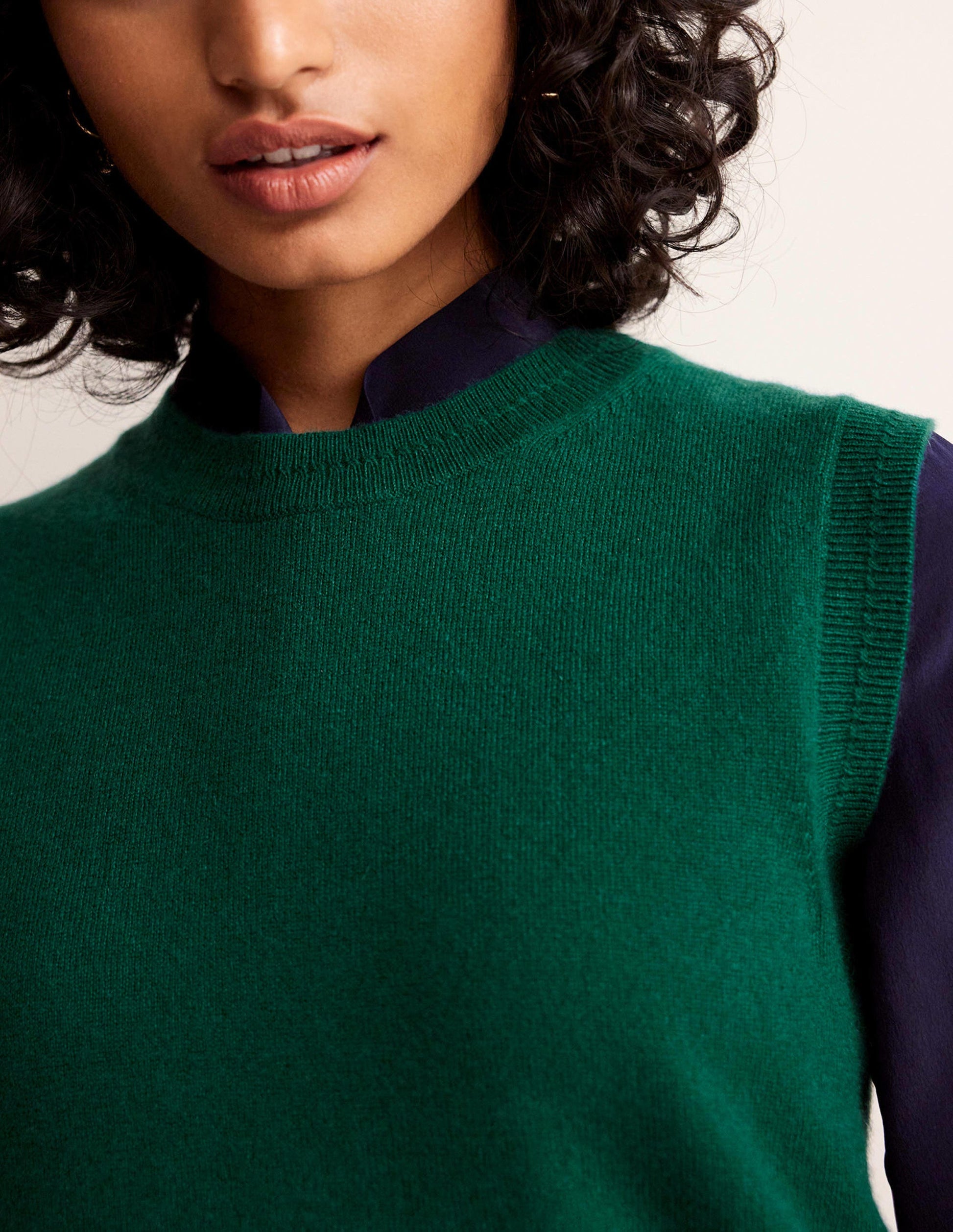 Eva Cashmere Tank-Deep Forest-2